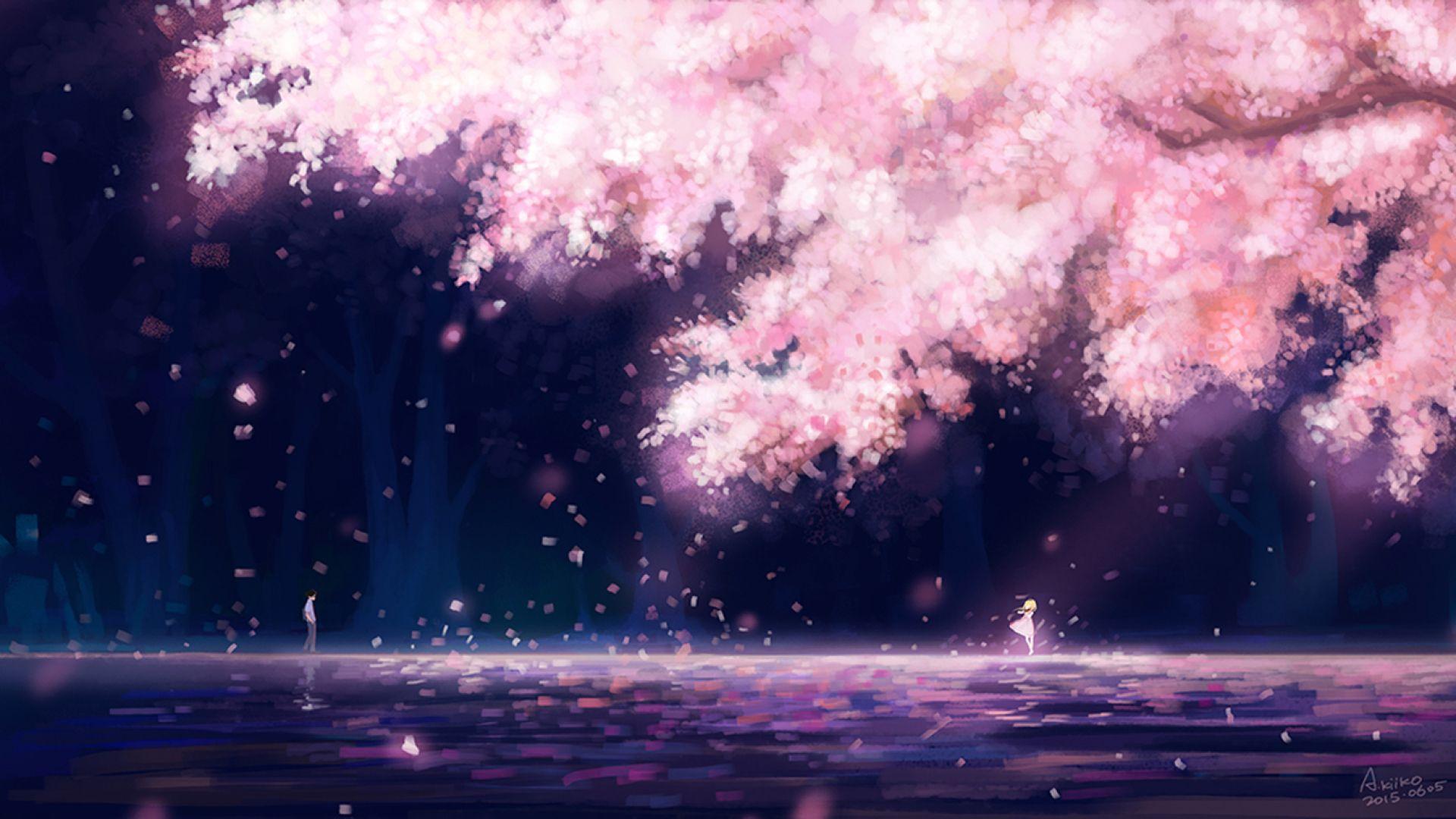 Download 1920x1080 Miyazono Kaori, Shigatsu Wa Kimi No Uso, Smiling,  Feathers, Blonde, Scenic, Stars, Sky Wallpapers for Wid…