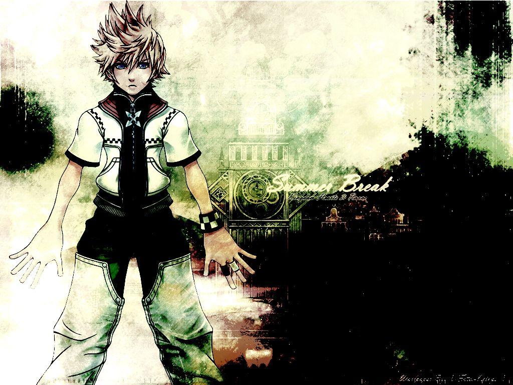 1024x768 Kingdom Hearts Wallpaper: Roxas: Summer Break