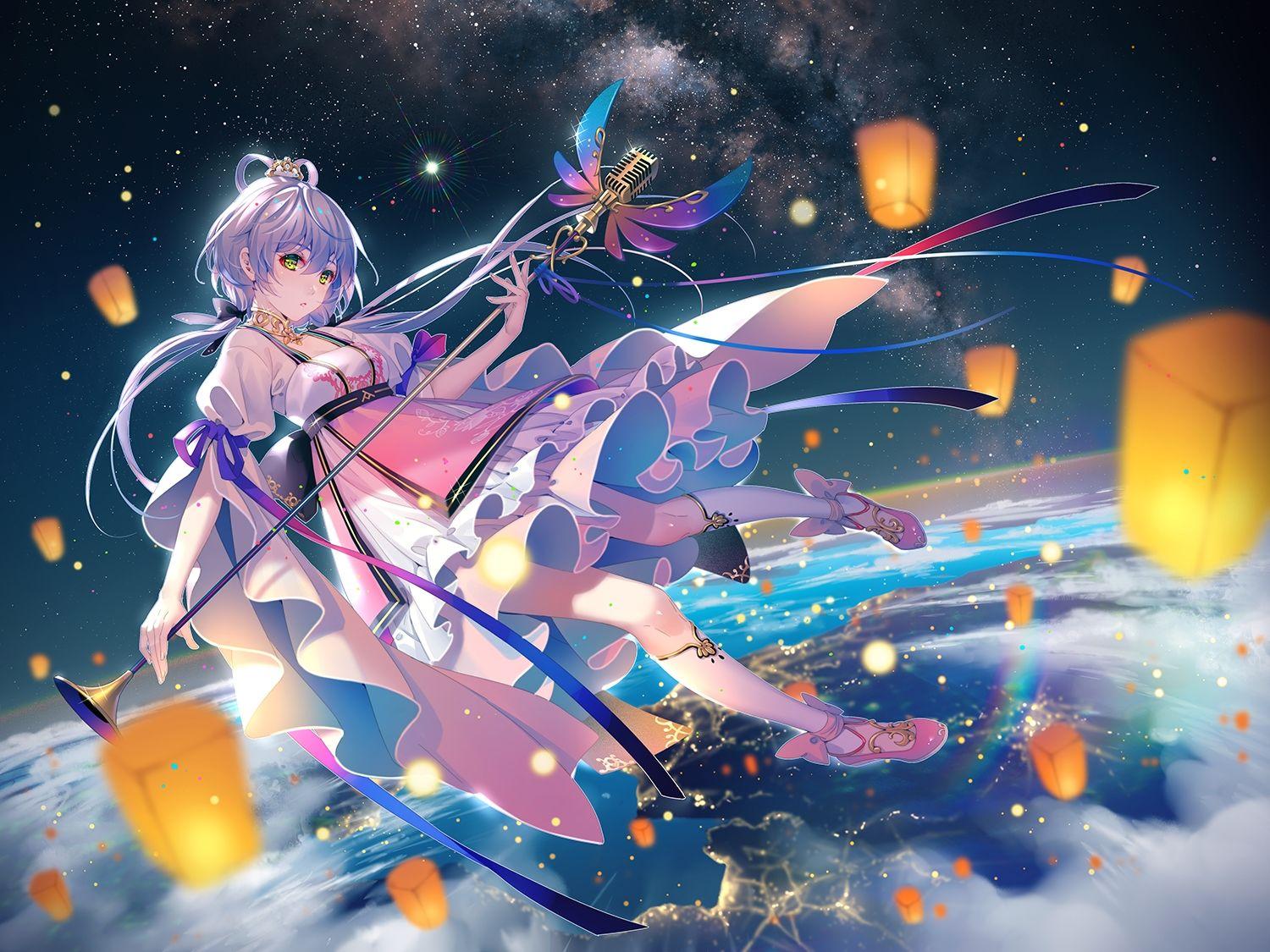 1500x1125 chinese clothes dress green eyes kneehighs long hair luo tianyi