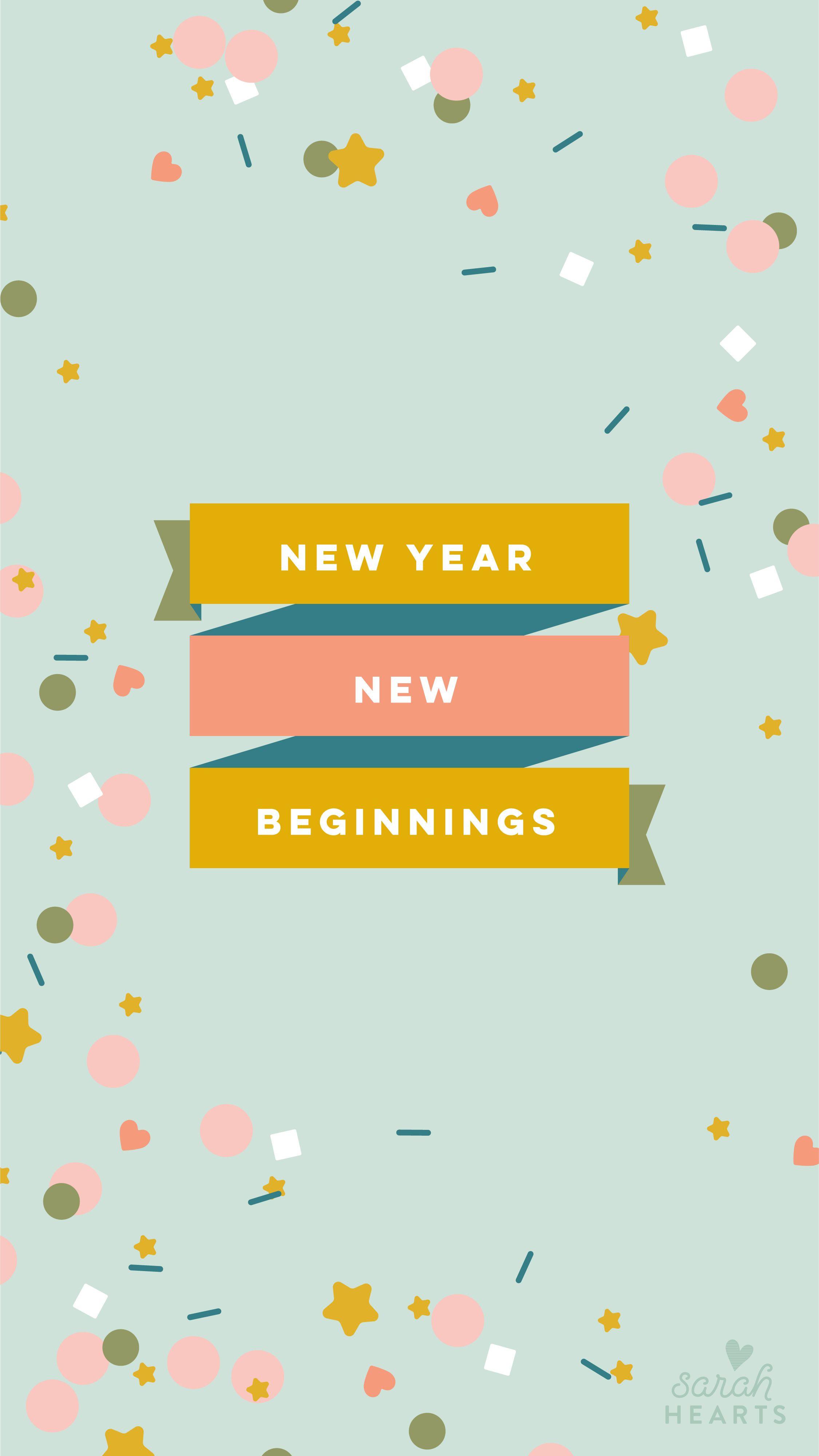 2251x4000 January 2019 Confetti Calendar Wallpaper