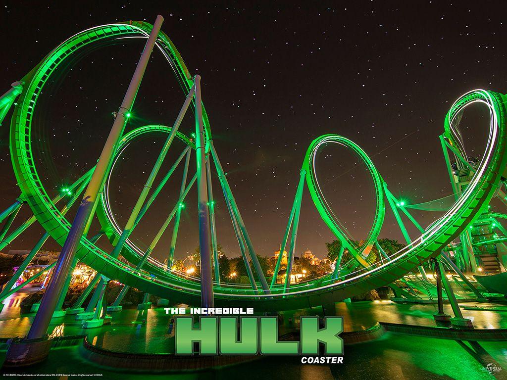 1024x768 Incredible Hulk Coaster Wallpaper