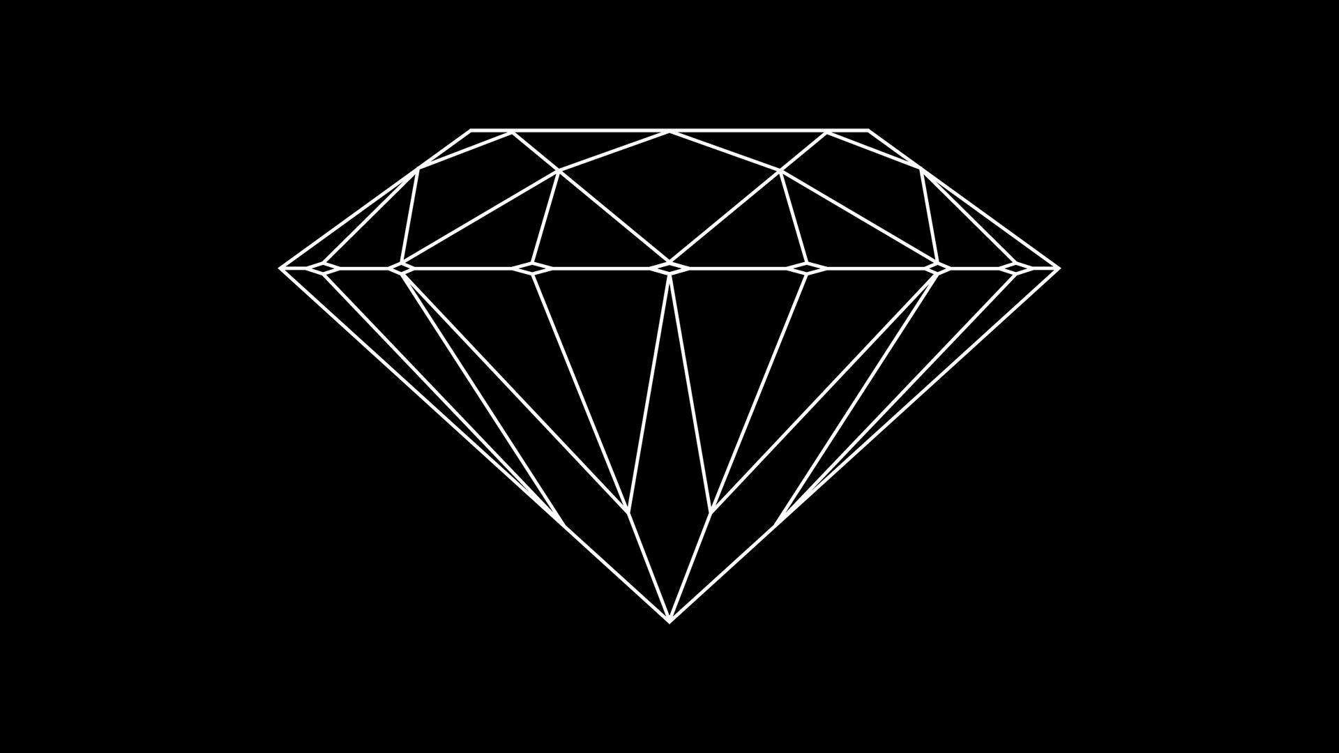 1920x1080 Black and White Diamond Wallpaper