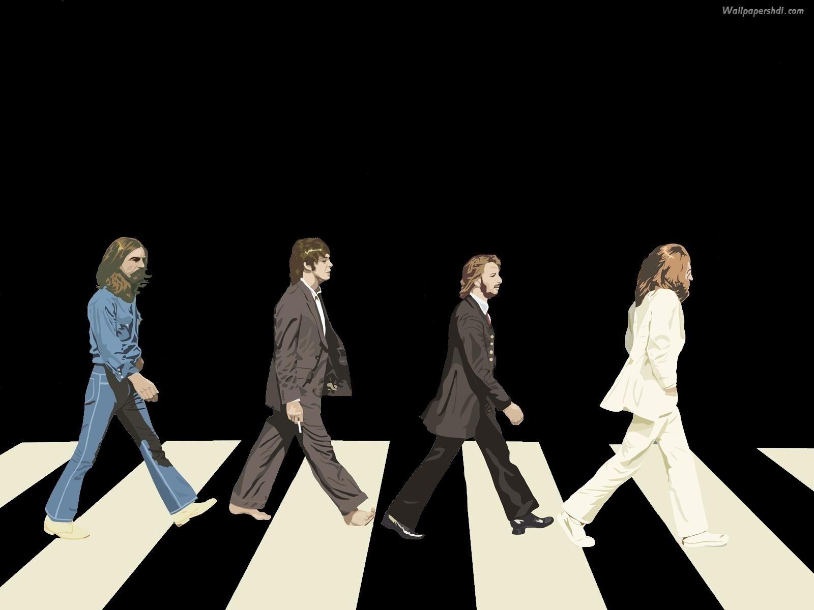 1600x1200 The Beatles Abbey Road Black And White