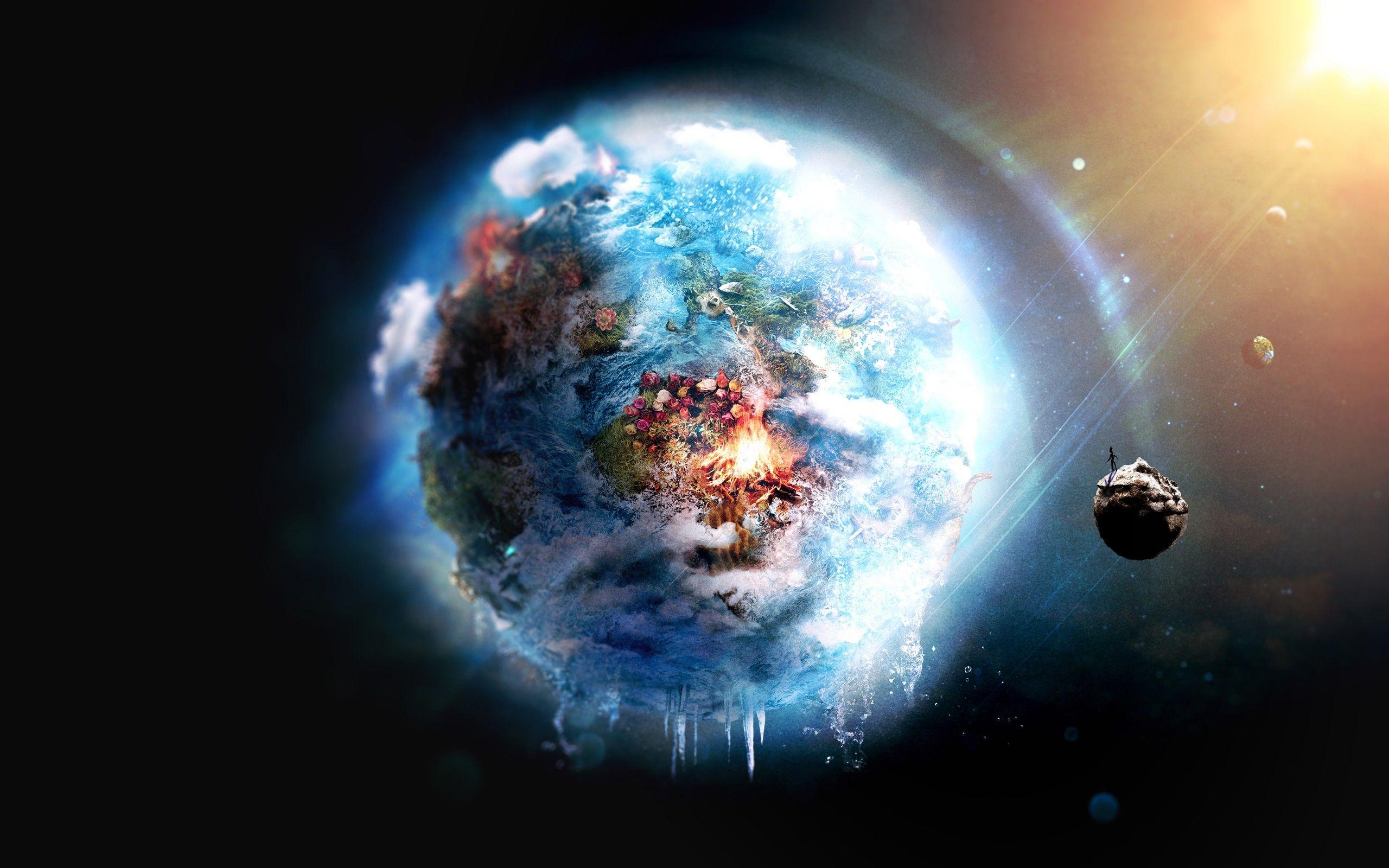 2560x1600 space, digital art, futuristic, Earth wallpaper