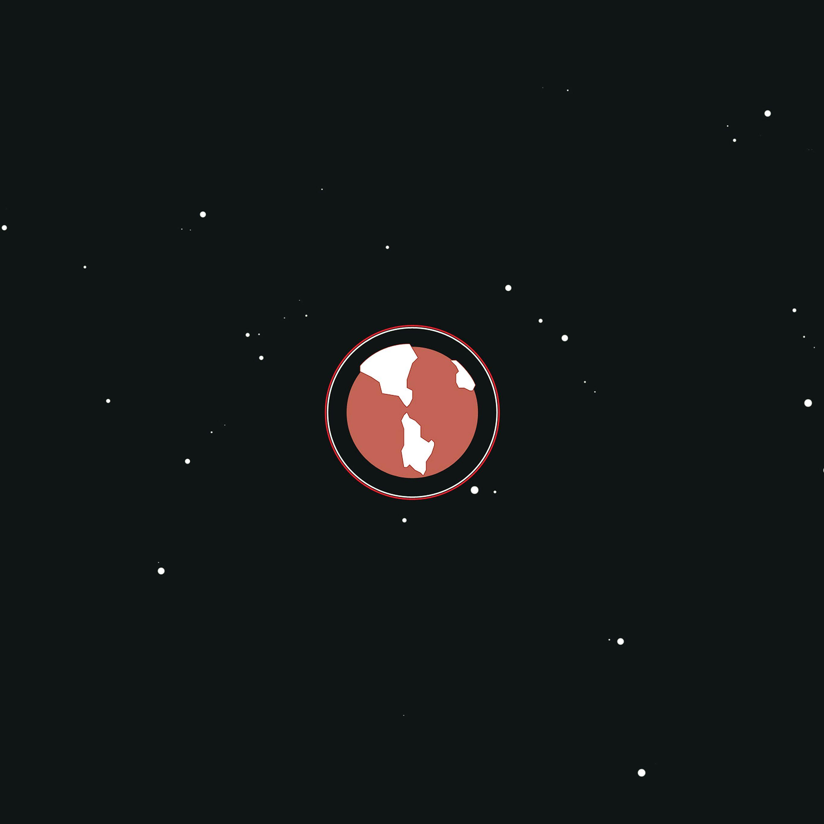 2732x2732 Earth Red Planet Minimal Simple Illust Art