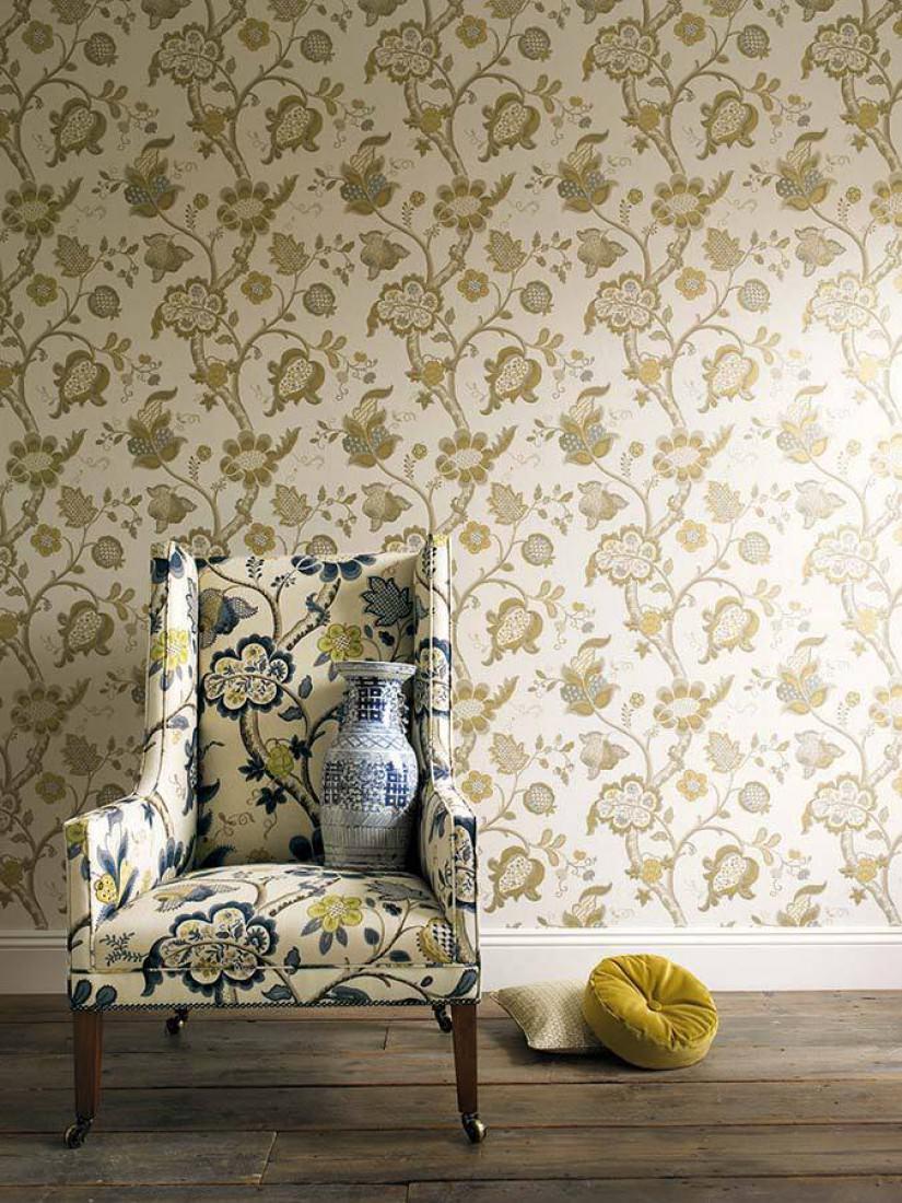 825x1100 Wallpaper Themis Light ivory, Gold, Grey brown, Light blue grey