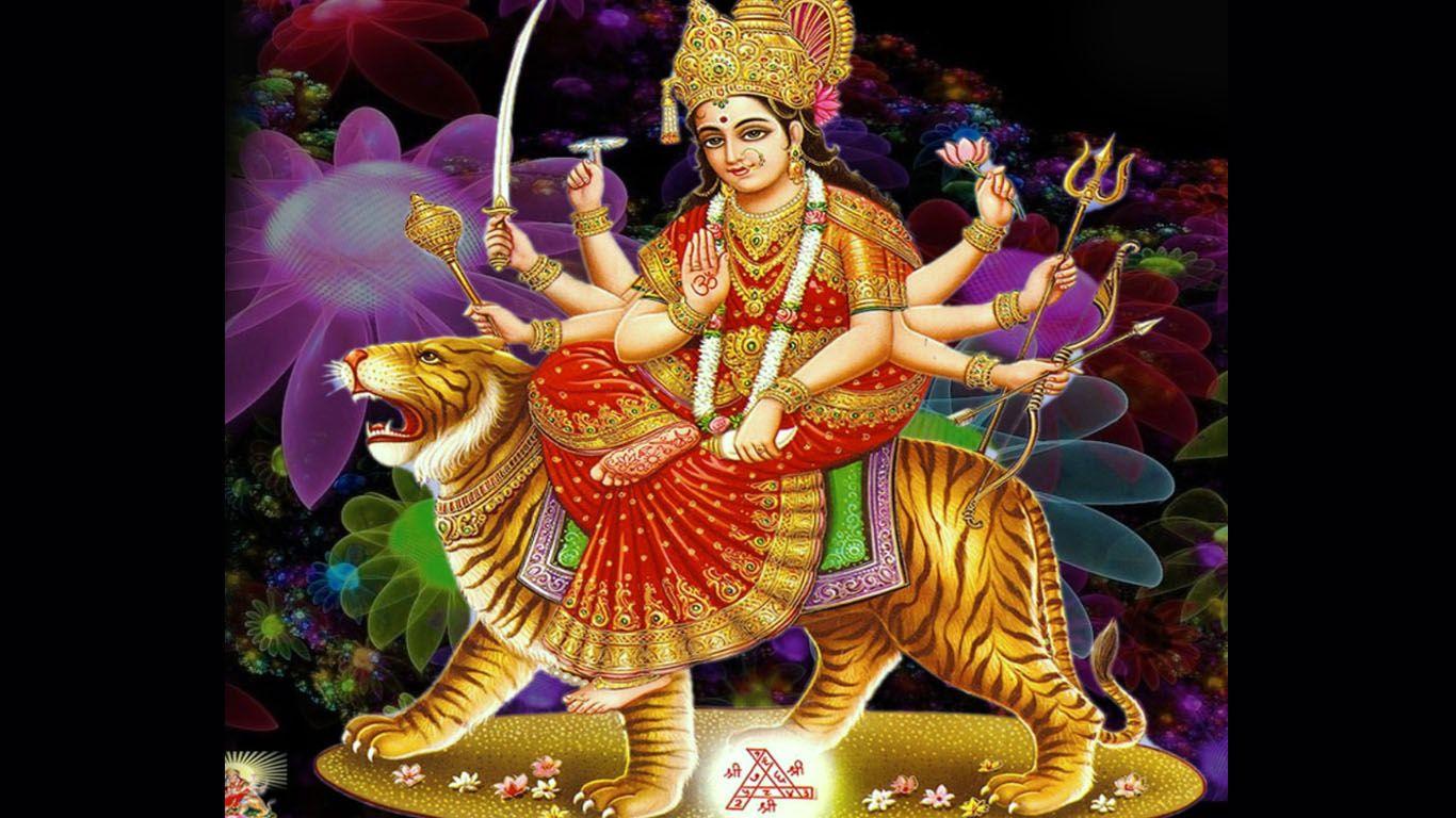 1366x768 Goddess Maa Durga. God HD Wallpaper