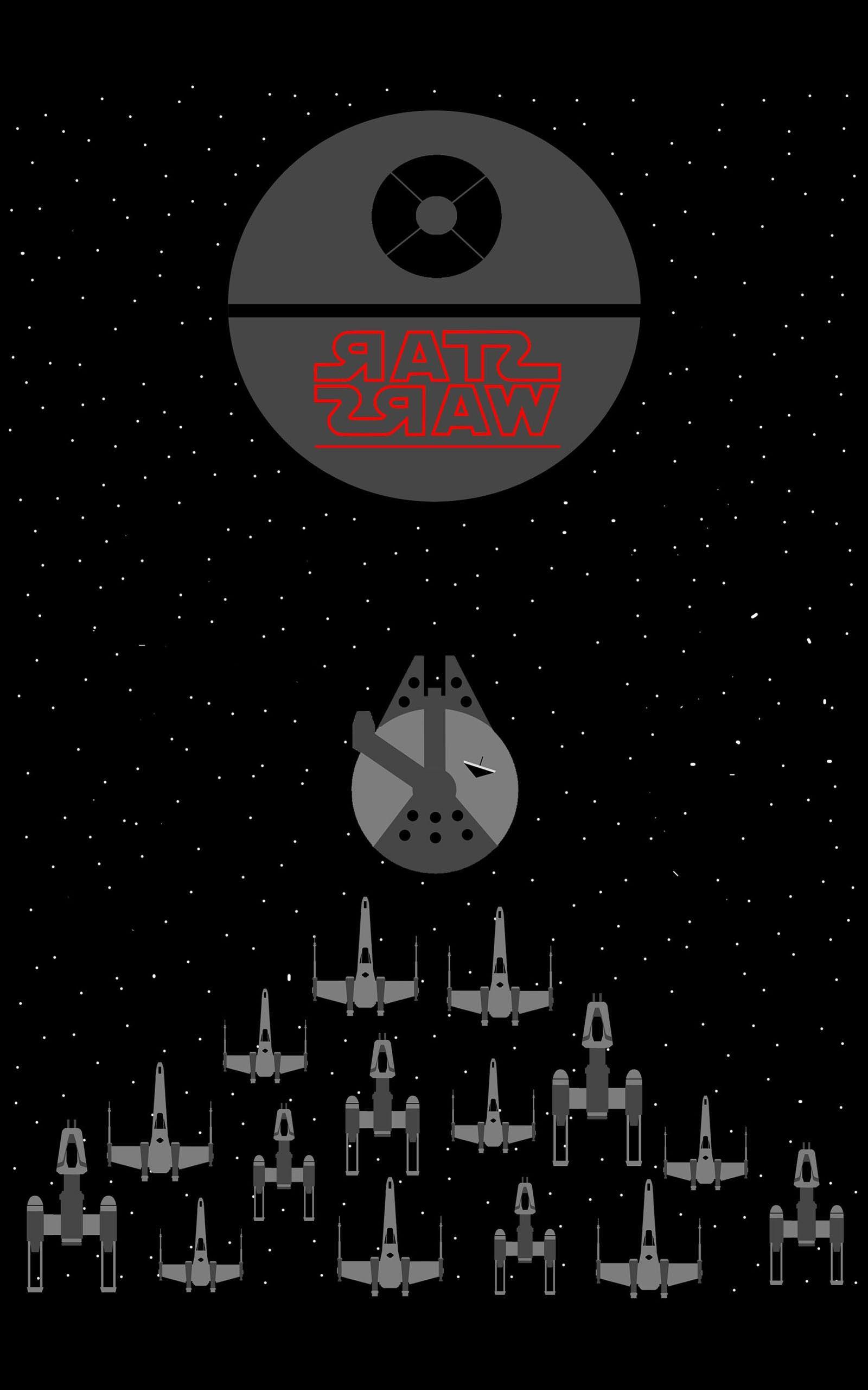 star wars minimalist phone wallpaper