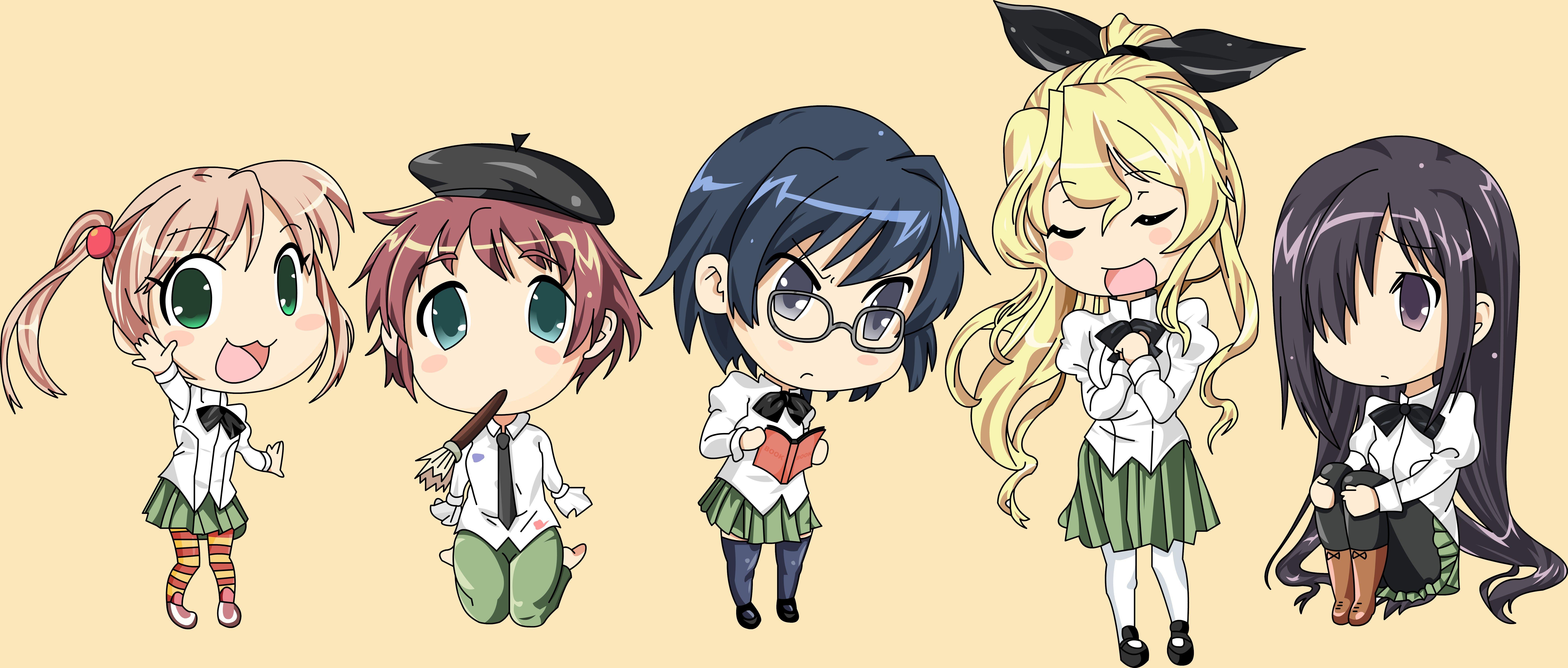 8000x3407 Katawa Shoujo, Lilly Satou, Rin Tezuka, Ibarazaki Emi, Hanako