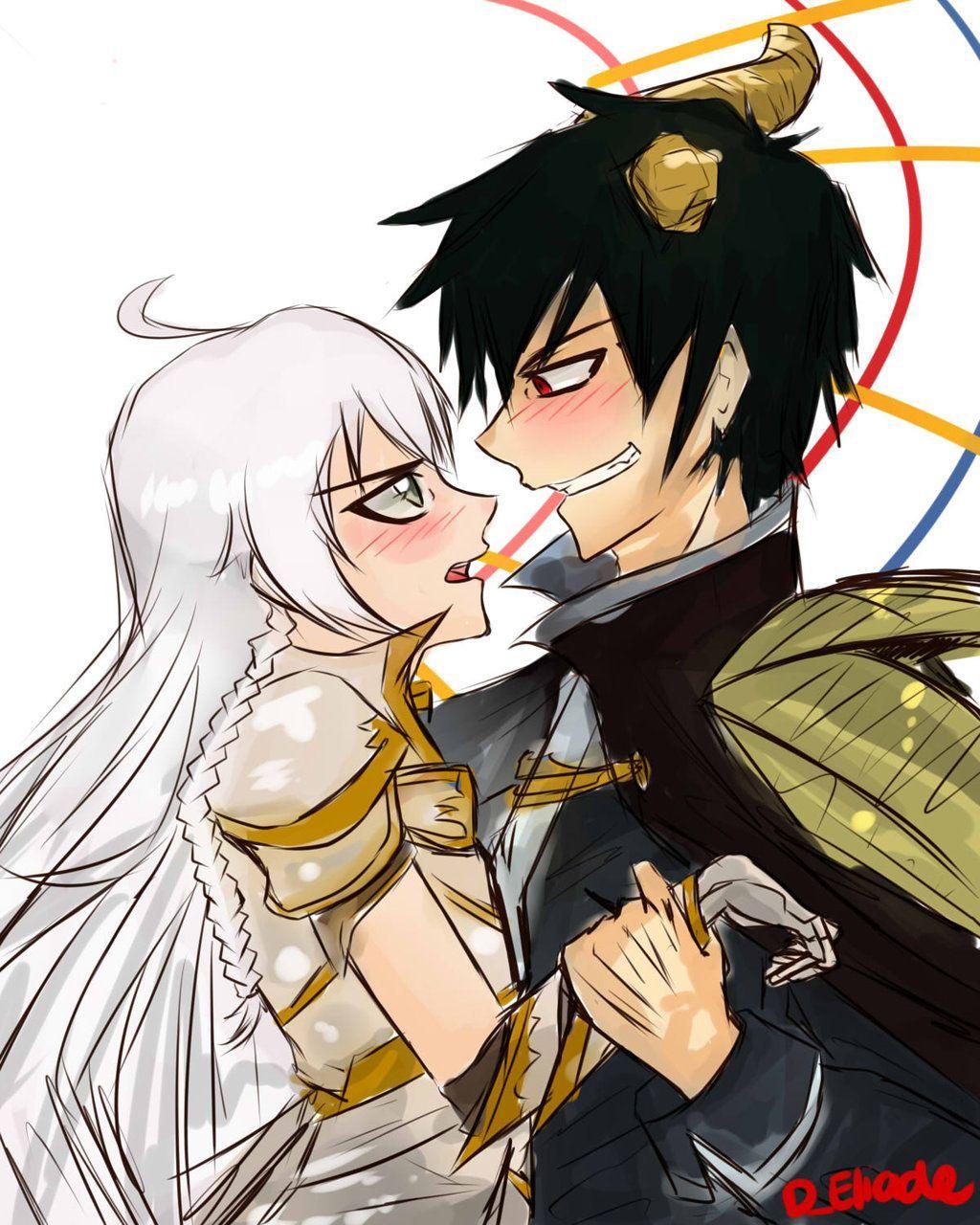 1024x1280 Hataraku Maou Sama!!: Maou Sadao X Emi Yusa