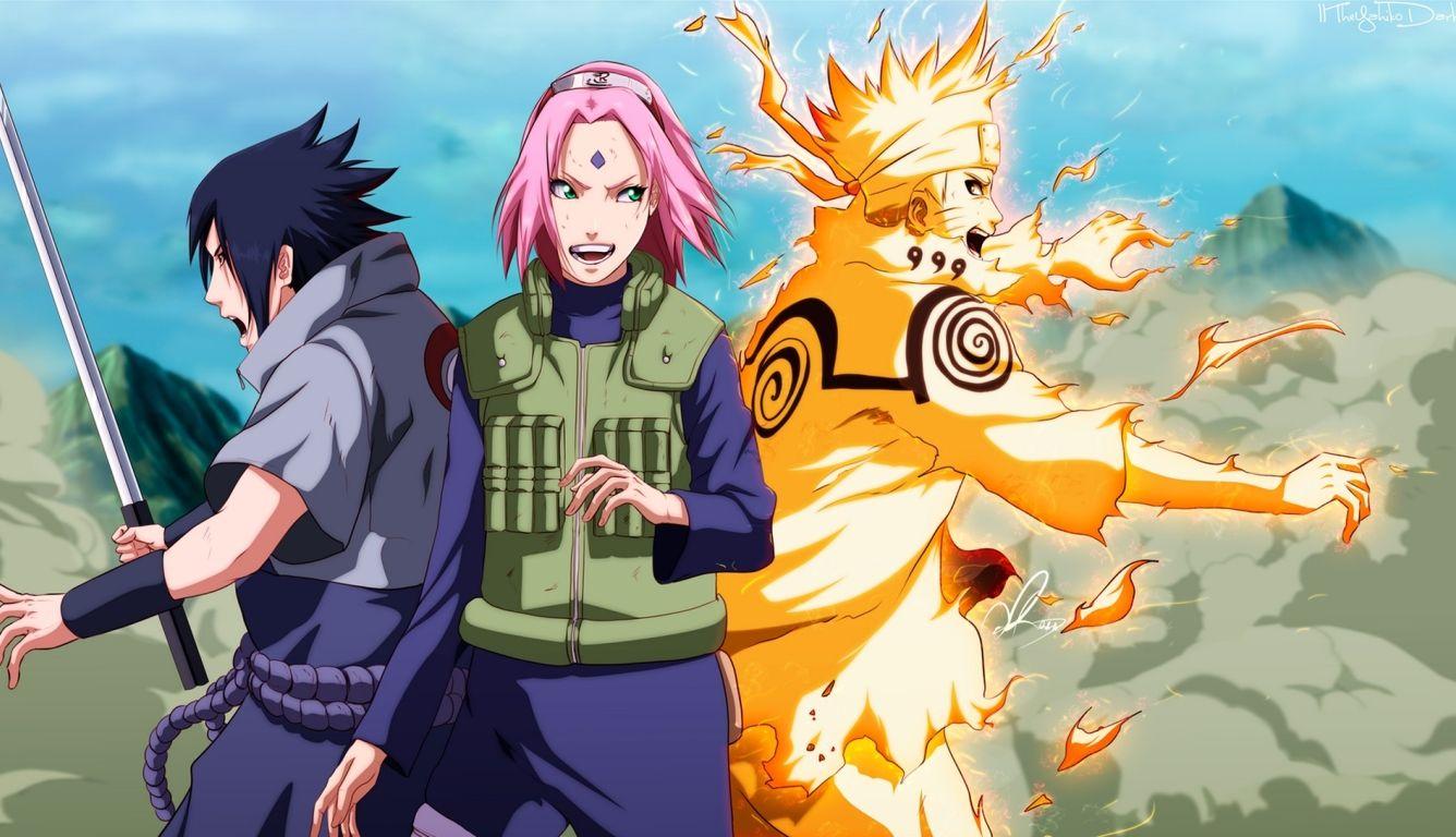 1336x768 naruto, uzumaki naruto, uchiha sasuke HD Laptop Wallpaper