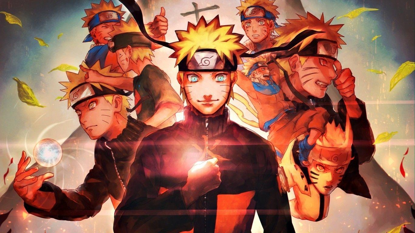 1366x768 Download 1366x768 Naruto, Evolution, Rasengan, Leaves Wallpaper