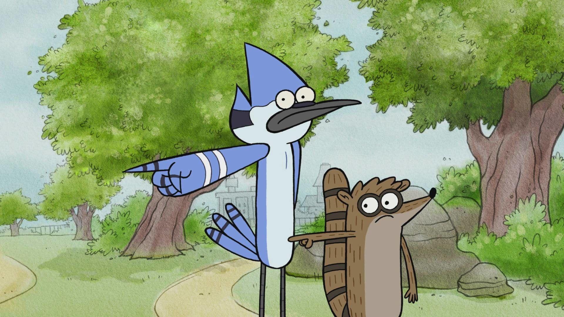 Download Comedy Cartoon Character Mordecai And Rigby Wallpaper  Wallpapers com