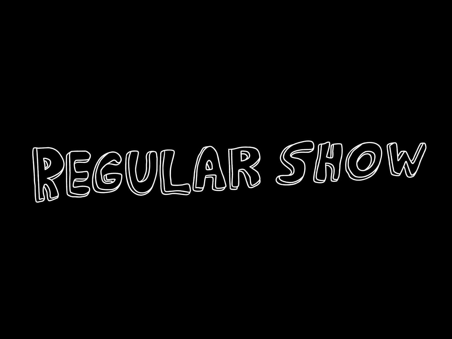 1440x1080 Regular Show text on black background, Regular Show, cartoon, Cartoon Network HD wallpaper
