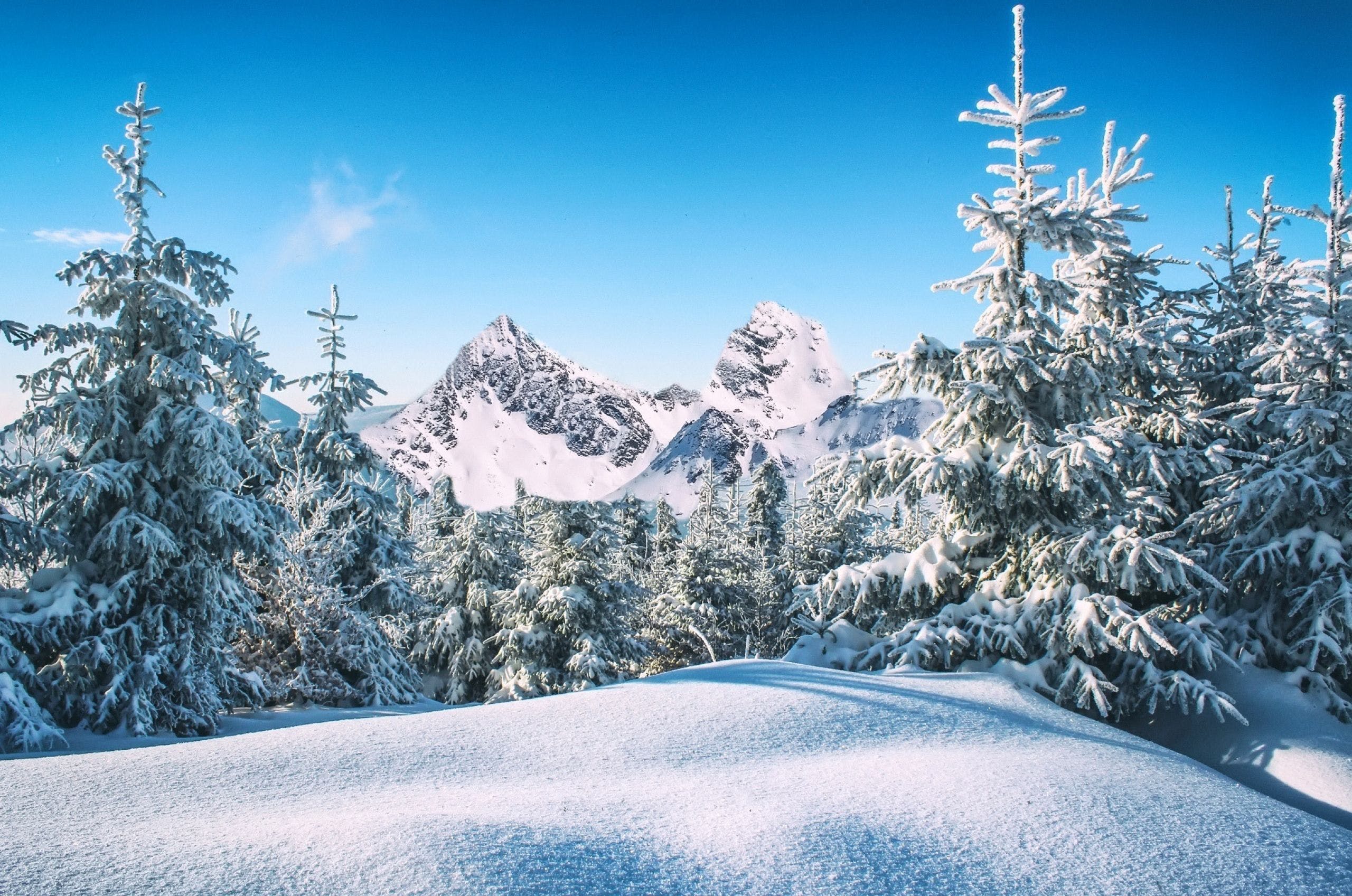 2560x1697 HD Mountain Snow Range Wallpaper