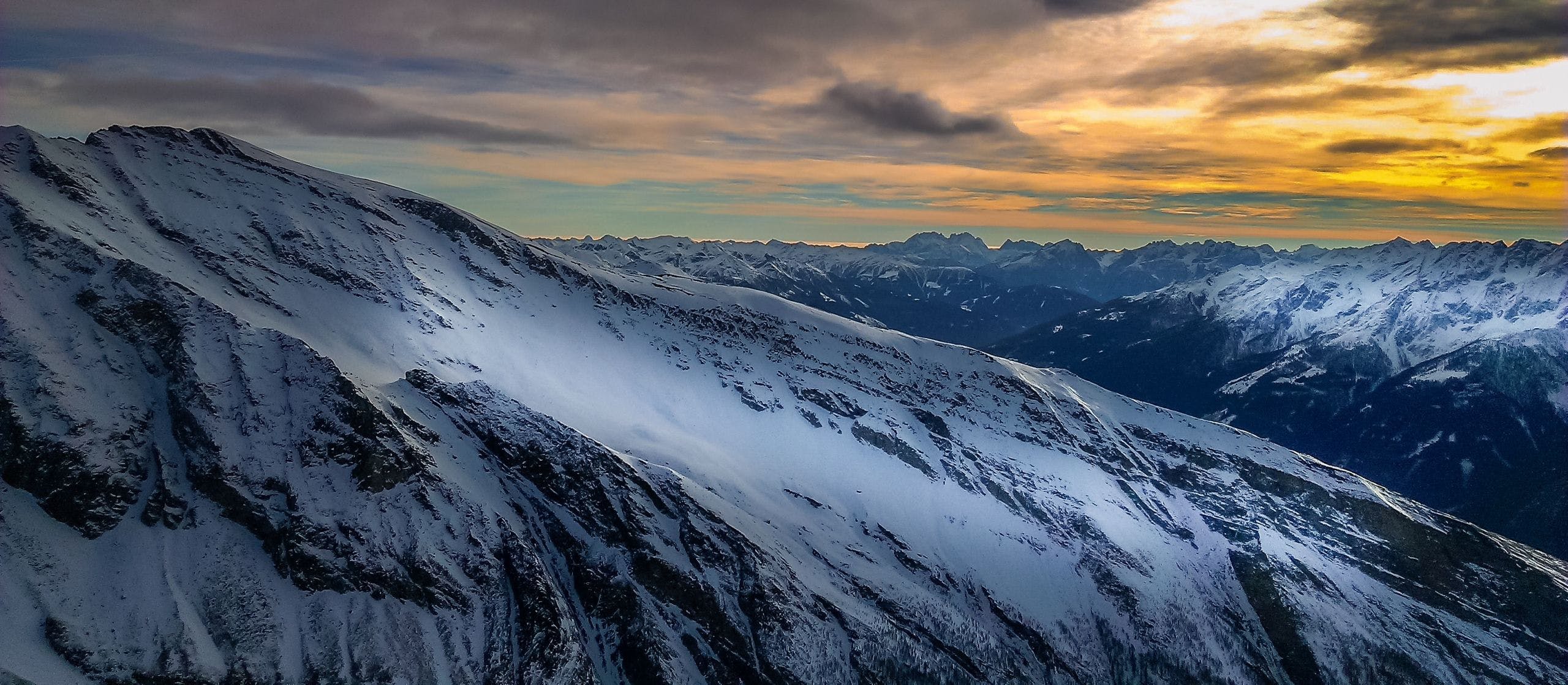 2560x1119 HD Glacier Mountain Snow Wallpaper