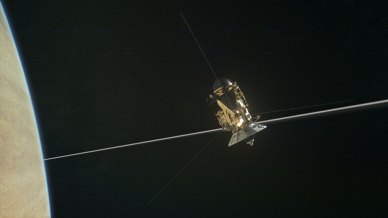 1600x900 Watch NASA's Cassini spacecraft fly between Saturn and its rings