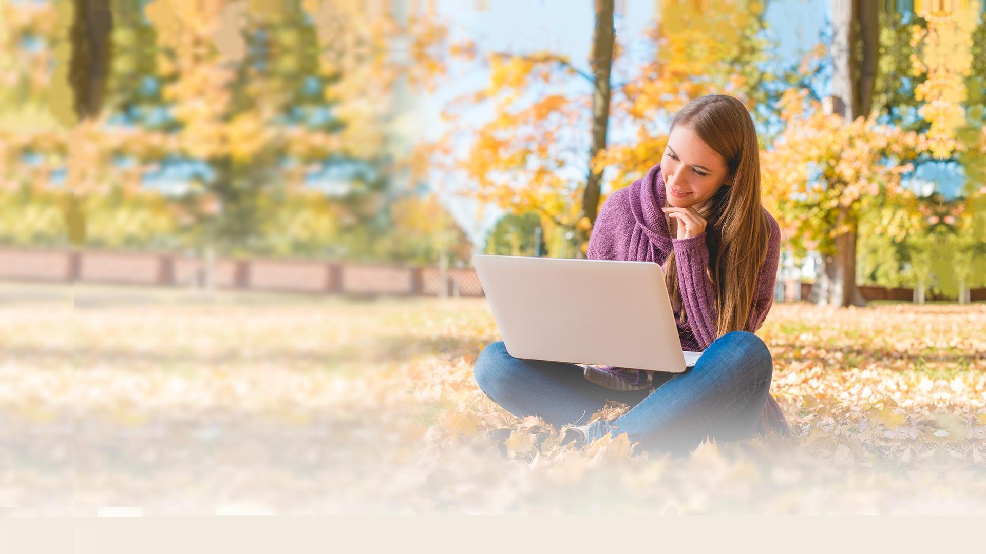 1920x1080 Girl With Laptop Wallpaper, Picture