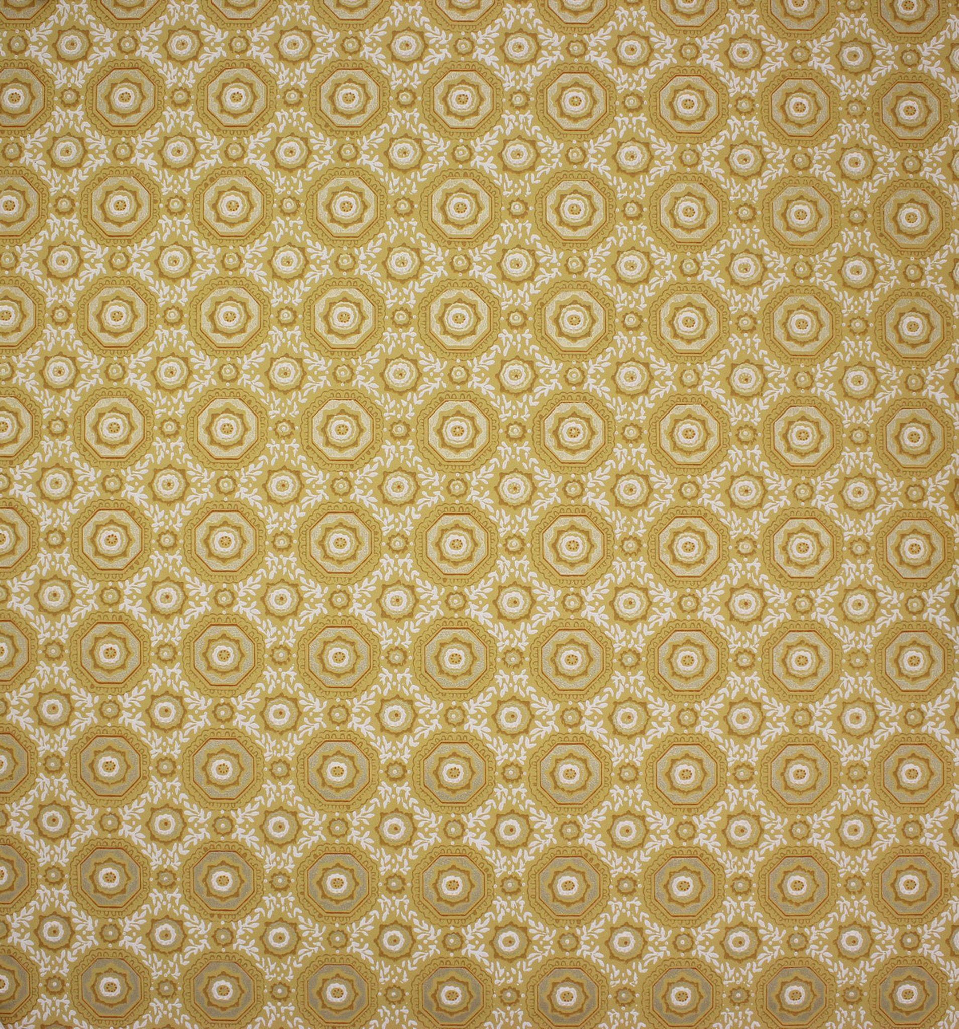 1193x1280 1950s Vintage Wallpaper Gold and White Geometric's Vintage