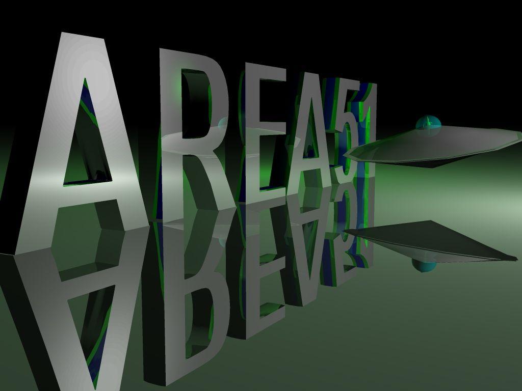 1024x768 Reflective Area 51 UFO