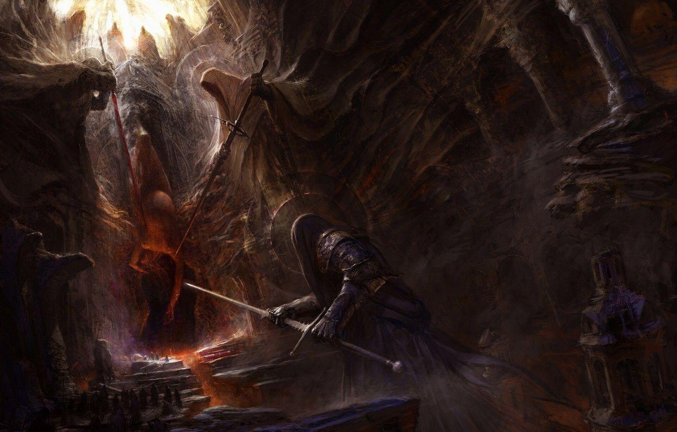 1332x850 Wallpaper Sword, Hell, Heaven, The demon, Fantasy, Demons, Swords, Art, Art, Fiction, Heaven, Lilith, Sword, Demon, Swords, Demons image for desktop, section фантастика