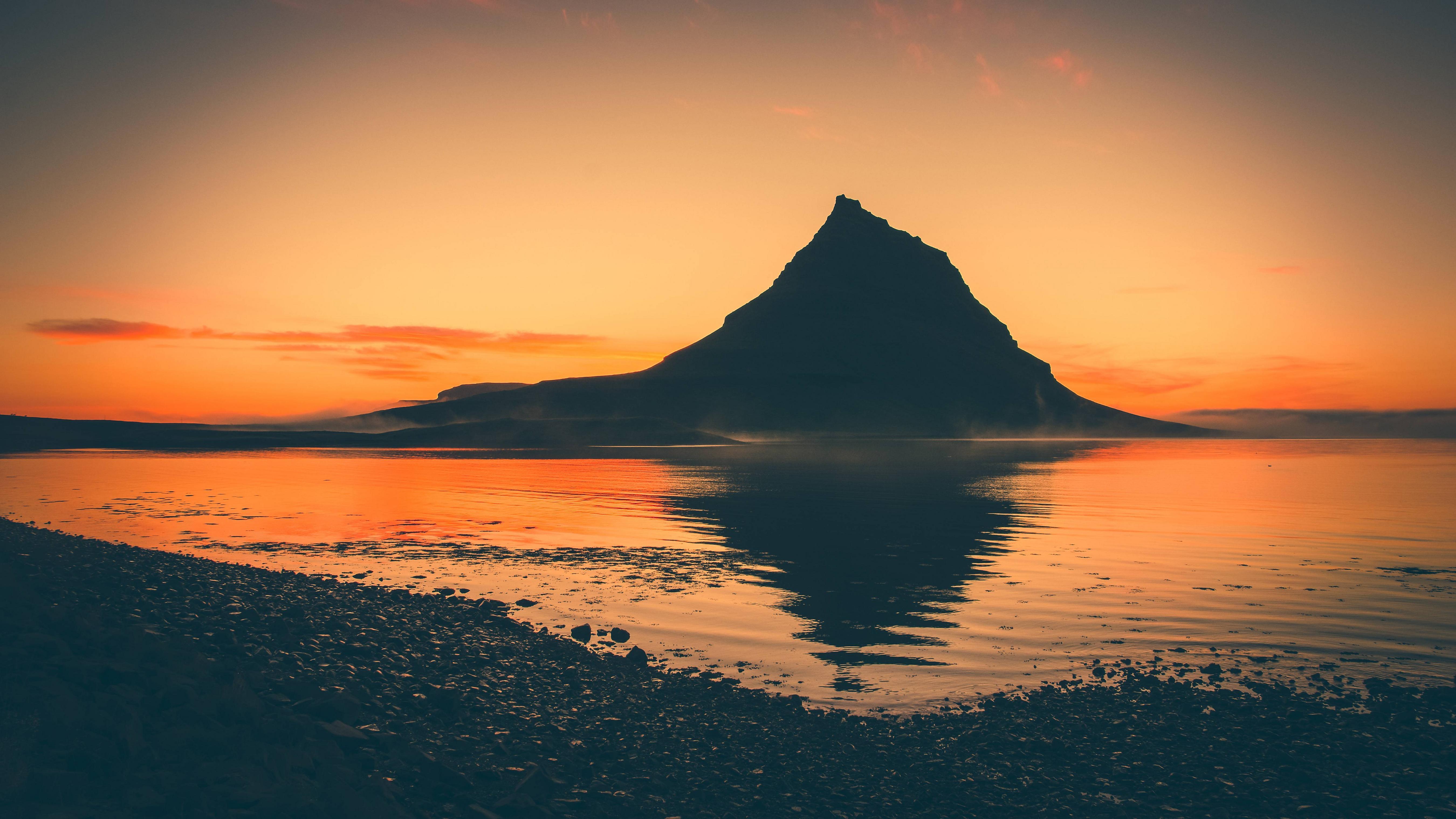6000x3375 Sunset Reflection 5K Wallpaper