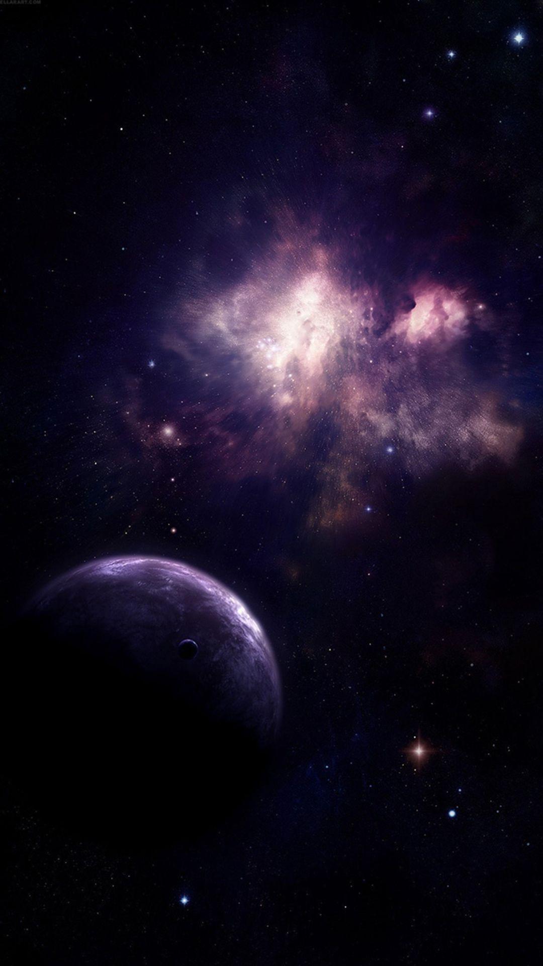1080x1920 Universe Planet Nebula Shiny Outer SPace View iPhone 8 Wallpaper