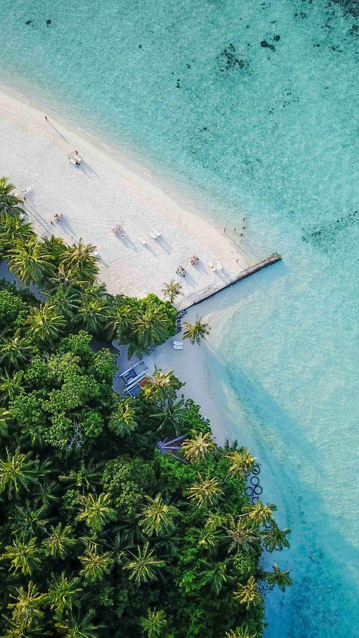 720x1280 Maldives, island, tropical, aerial view, beach, 720x1280 wallpaper