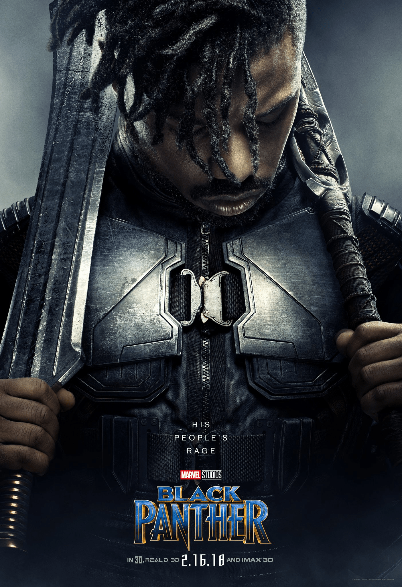 1404x2048 Erik Killmonger Wallpaper