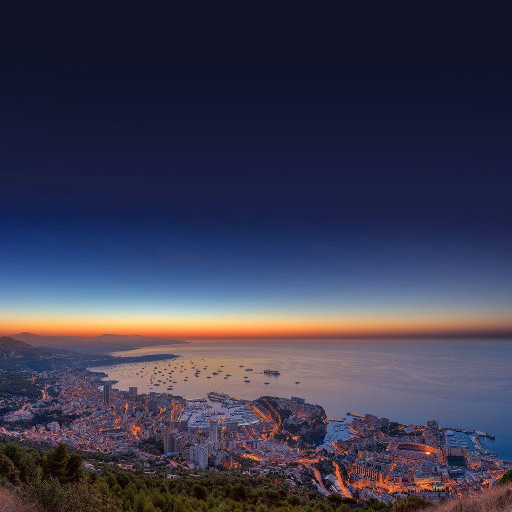 1024x1024 FREEIOS7. Monaco View HD IPhone IPad Wallpaper