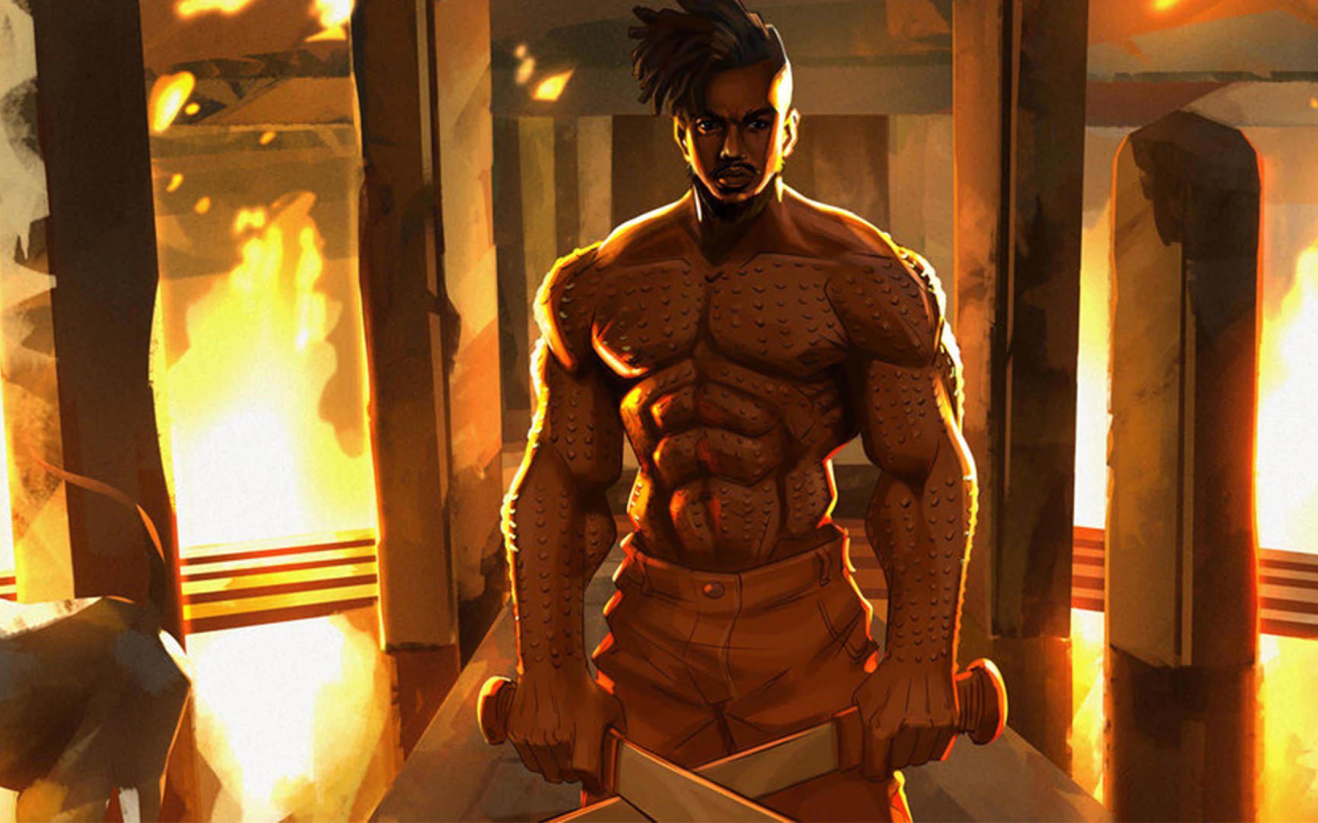2560x1600 Erik Killmonger Michael Jordan Artwork 2560x1600
