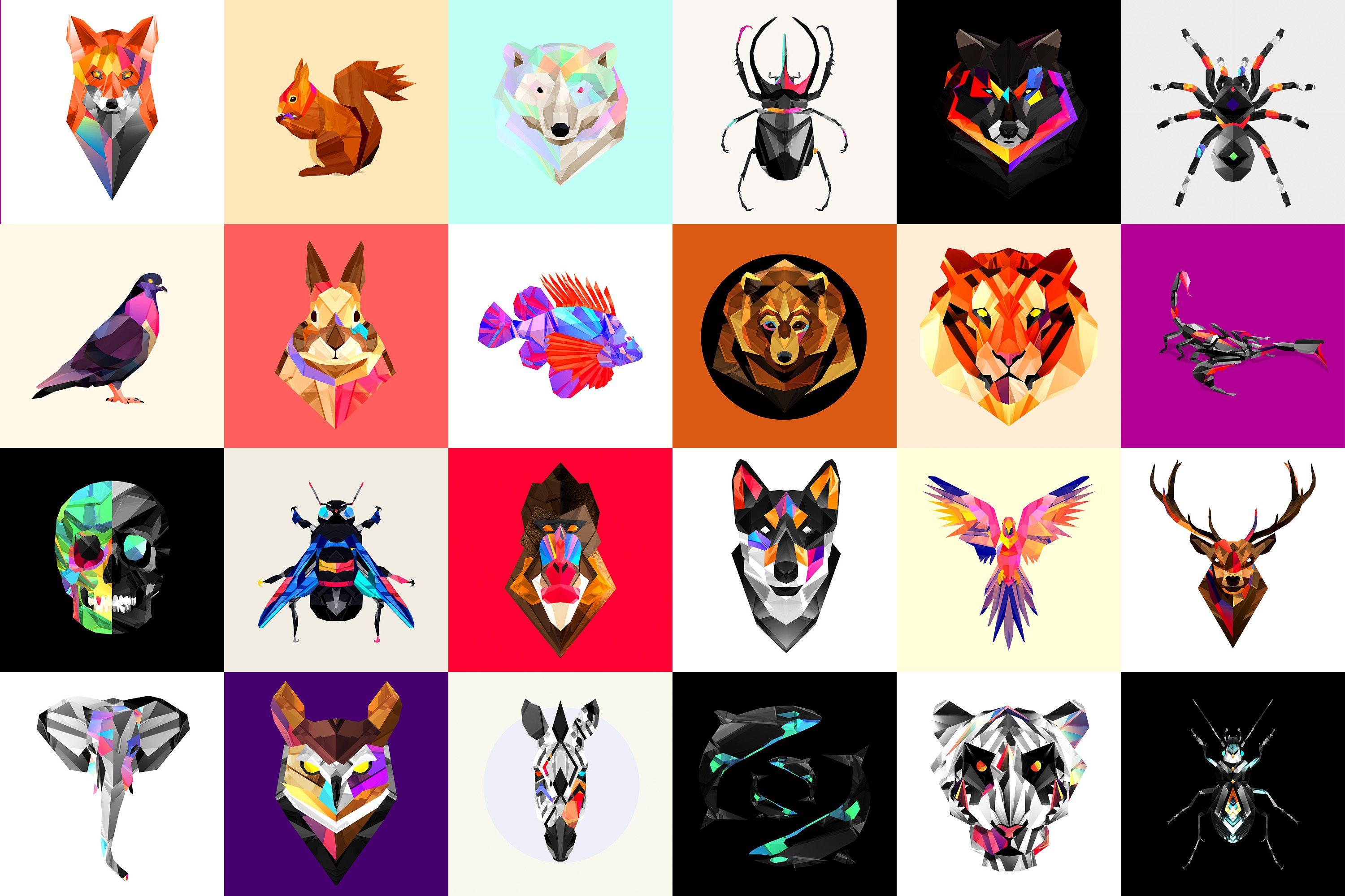 3000x2000 Justin M. Maller • Wallpaper Facets: Beast Dreams. Graphic art