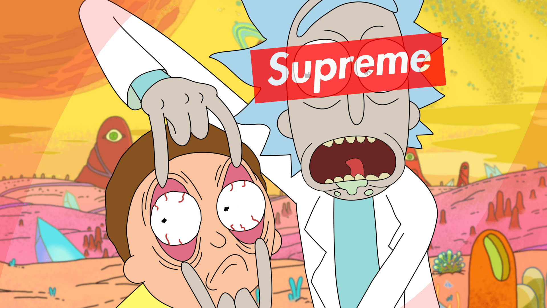Rick and Morty x Supreme Wallpaper iPhone  Cartoon wallpaper, Supreme  wallpaper, Iphone wallpaper rick and morty