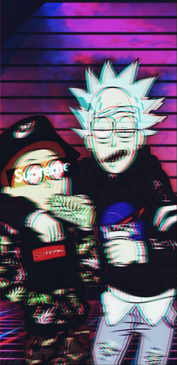 48+ Rick And Morty Black Supreme Hoodie Jacket Wallpaper HD picture