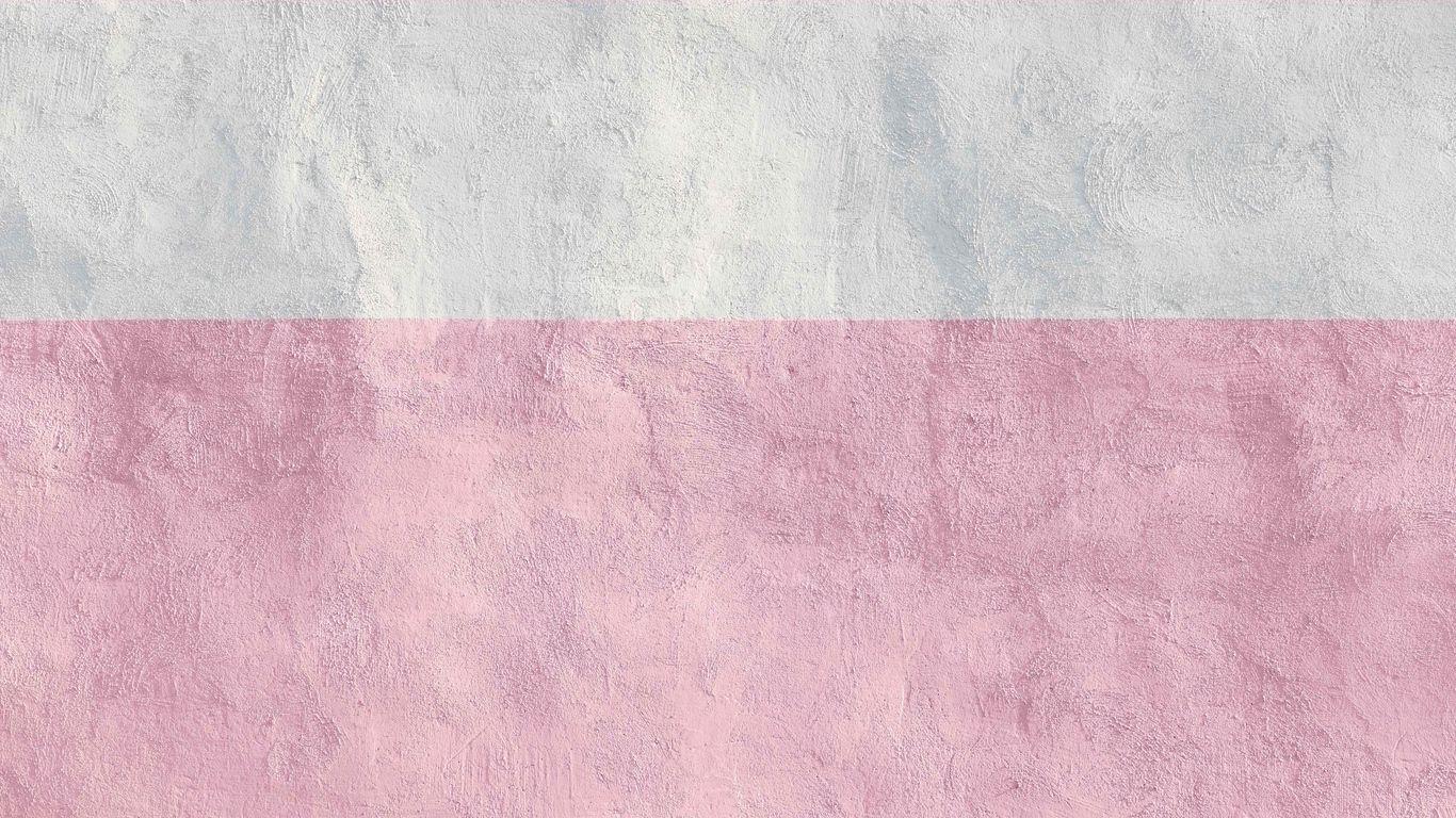 1366x768 Download wallpaper 1366x768 wall, paint, pink, white, line tablet