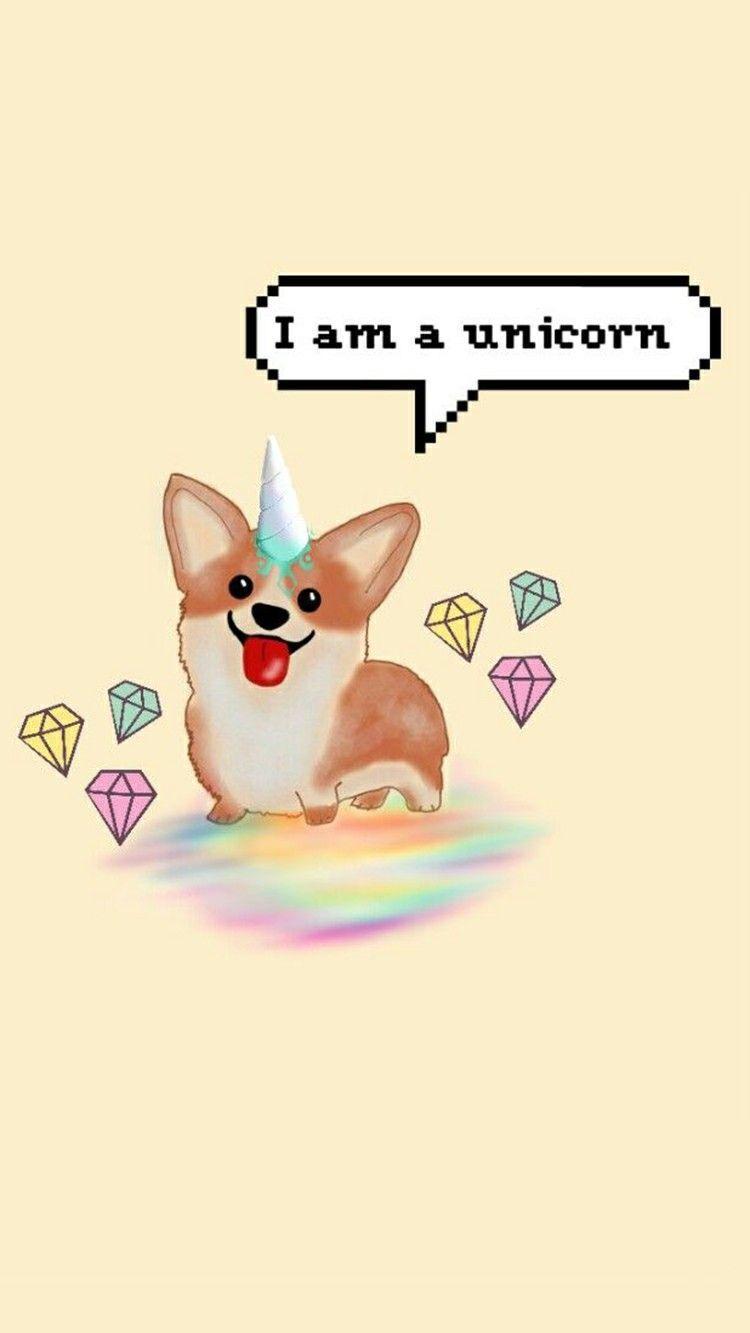 750x1333 Unicorn Puppy Wallpaper