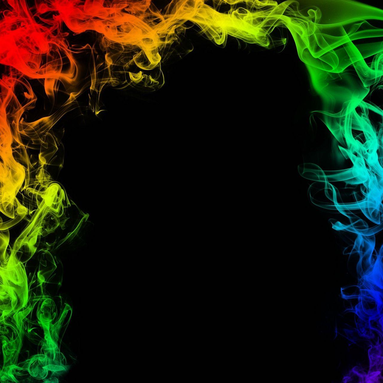 1280x1280 Download wallpaper 1280x1280 smoke, colorful, colored smoke, frame