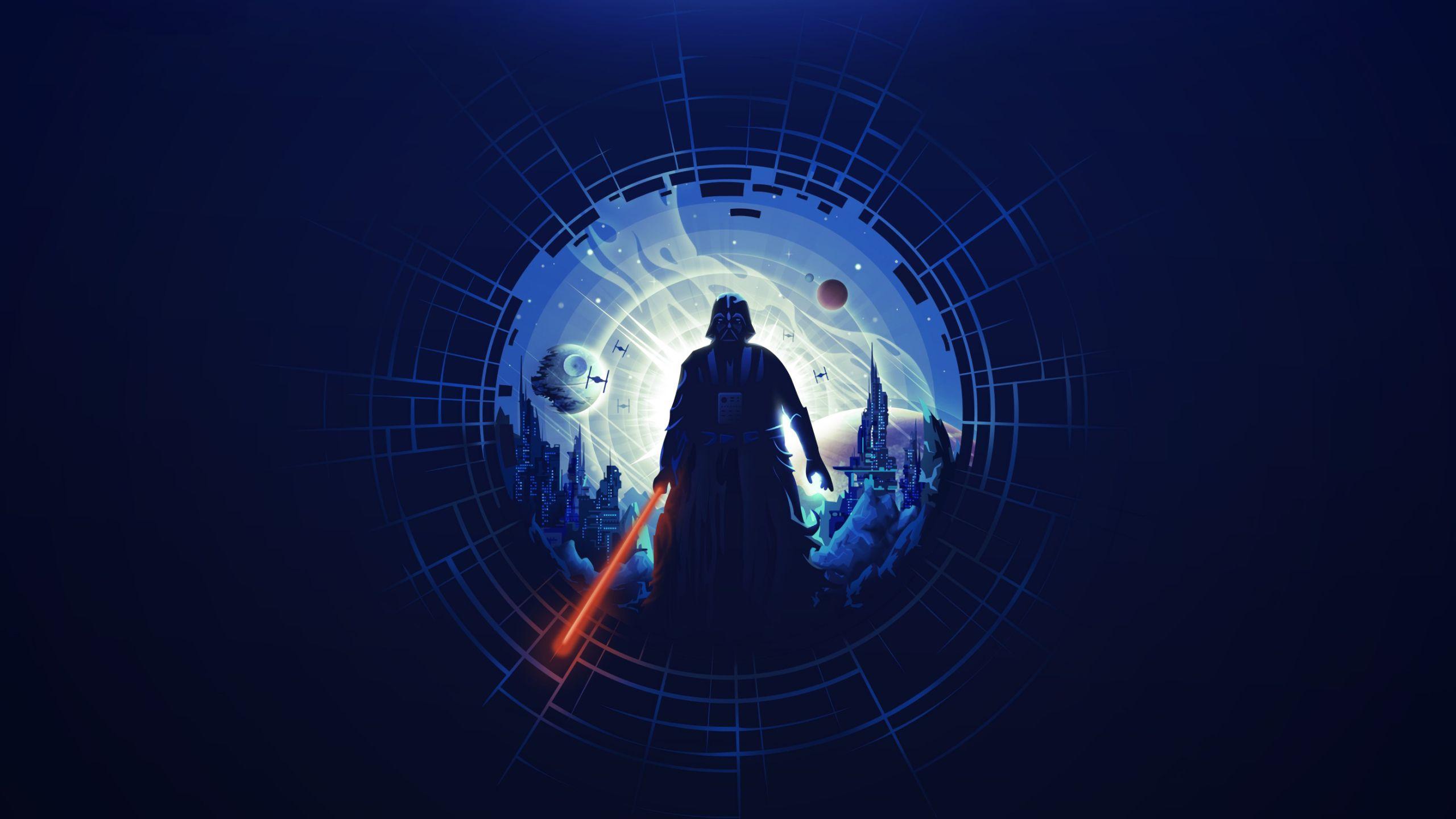 2560x1440 Darth Vader Minimalist 1440P Resolution Wallpaper, HD