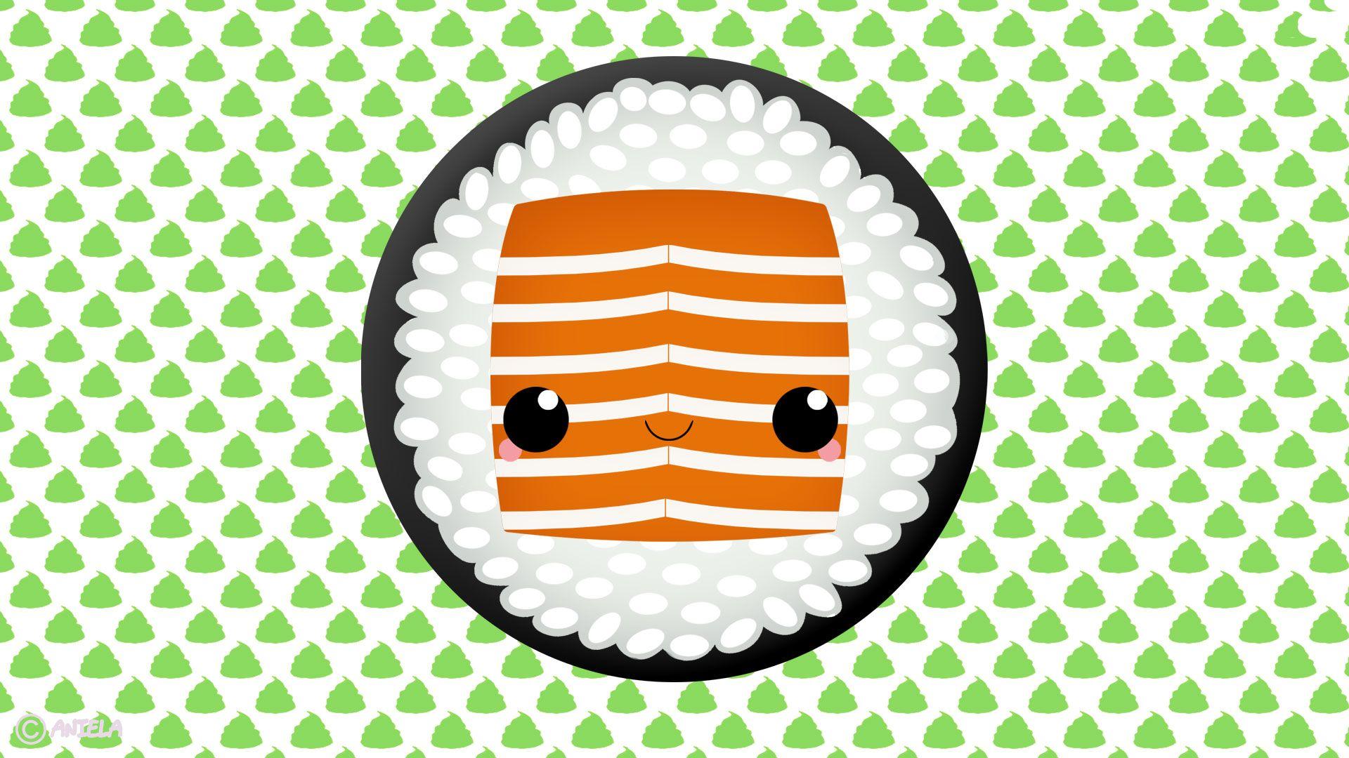 1920x1080 Kawaii Sushi Desktop Wallpaper. Kawaii Wallpaper