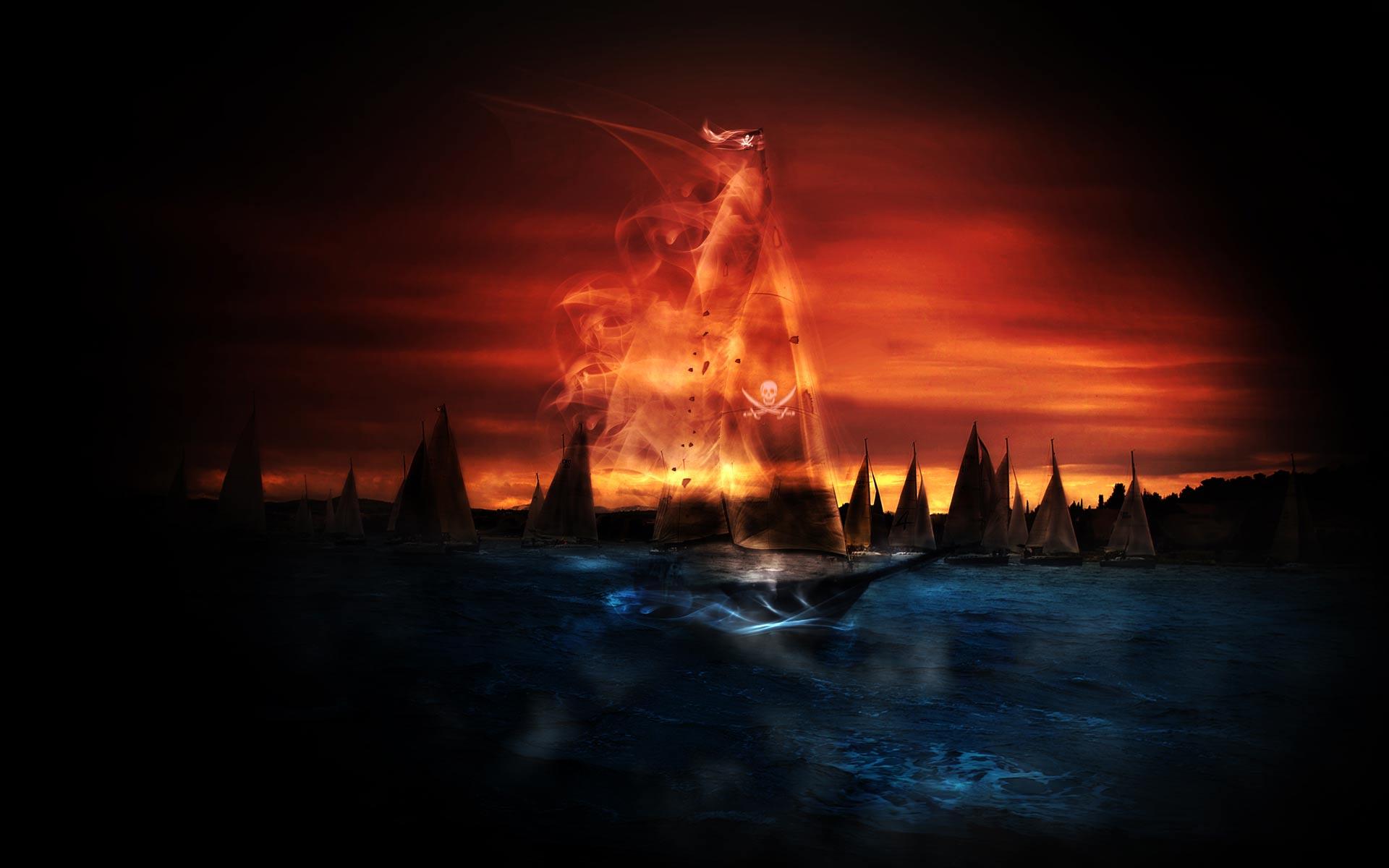 1920x1200 Free download Pirate Ghost Ship Wallpaper 1920x1200 ID29519