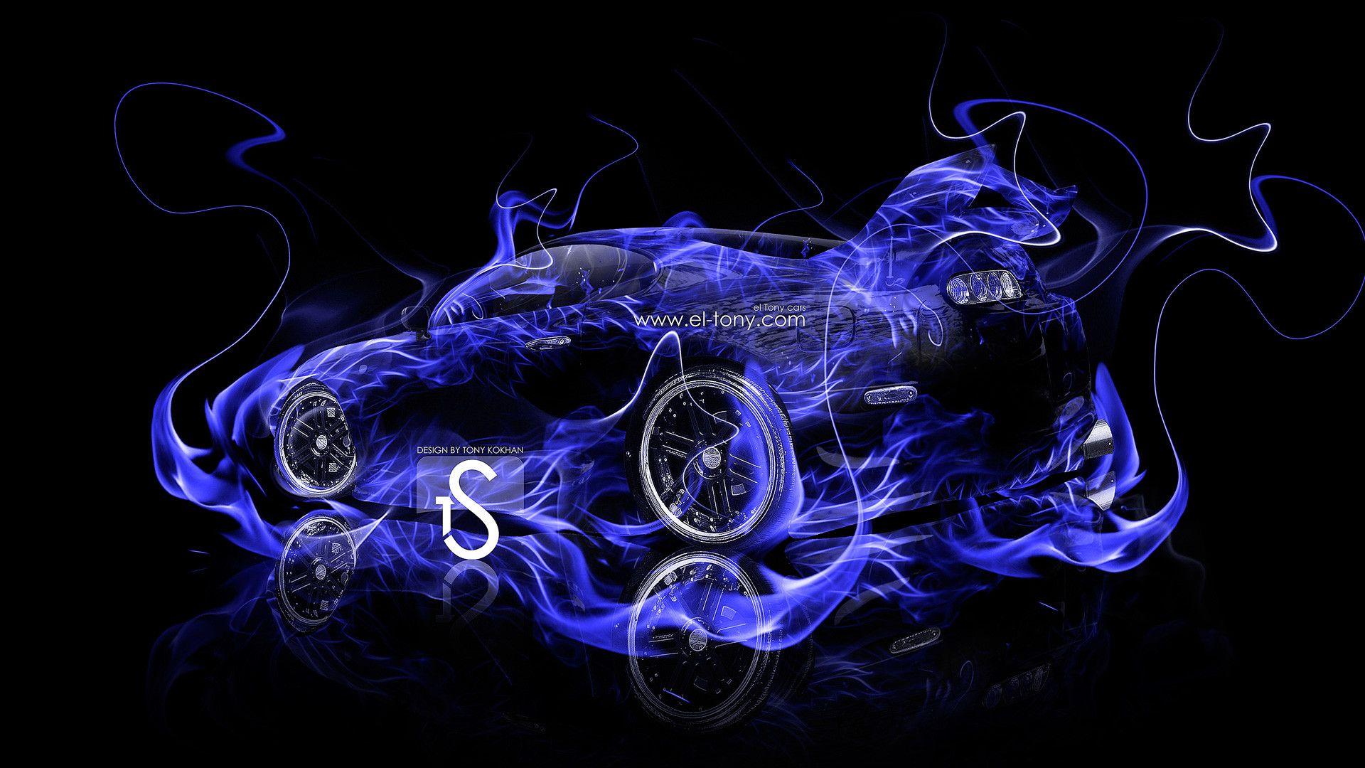 1920x1080 Red And Blue Fire Wallpaper HD