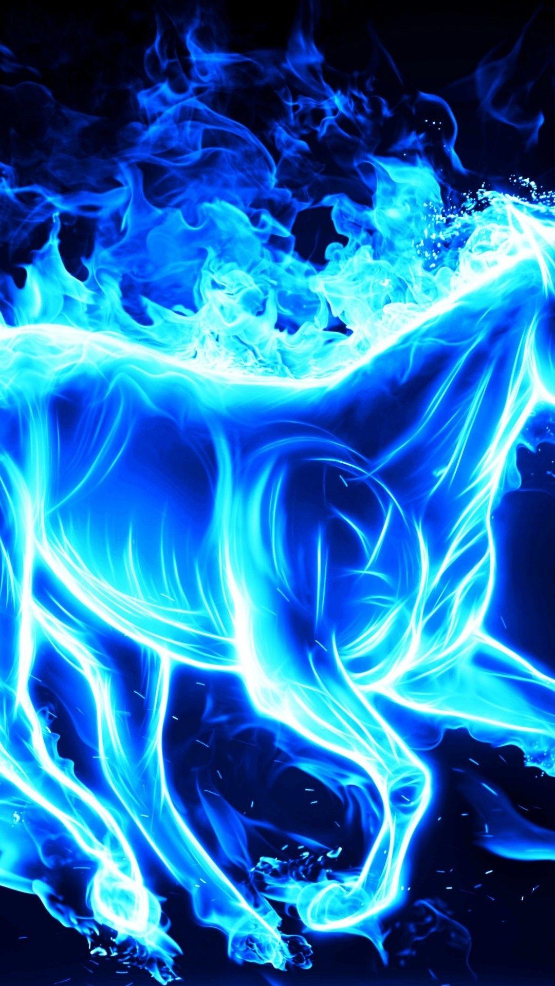 1080x1920 Wallpaper Blue Fire