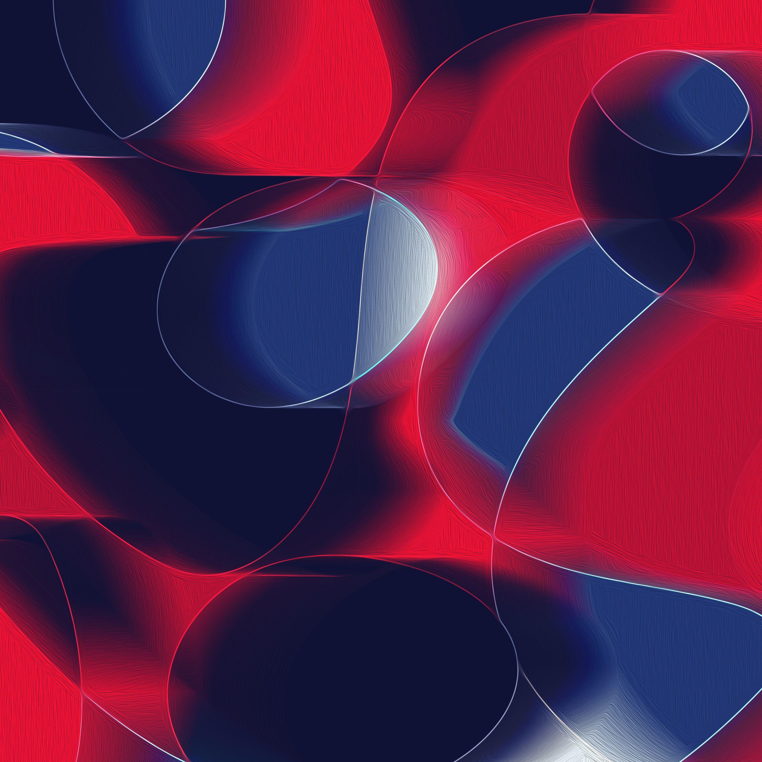2662x2662 #Blue, #Fire, #Curves, #Illustration. Abstract wallpaper