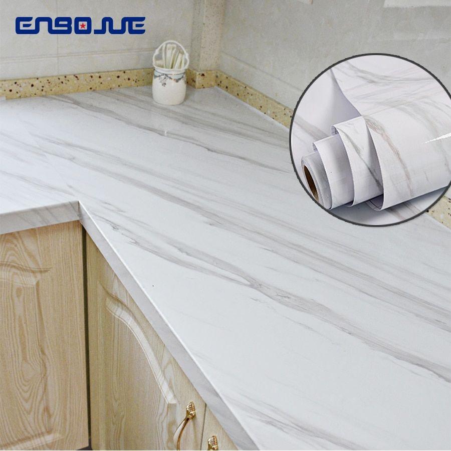 900x900 Marble Self Adhesive Wallpaper Furniture Cupboard Stove Table