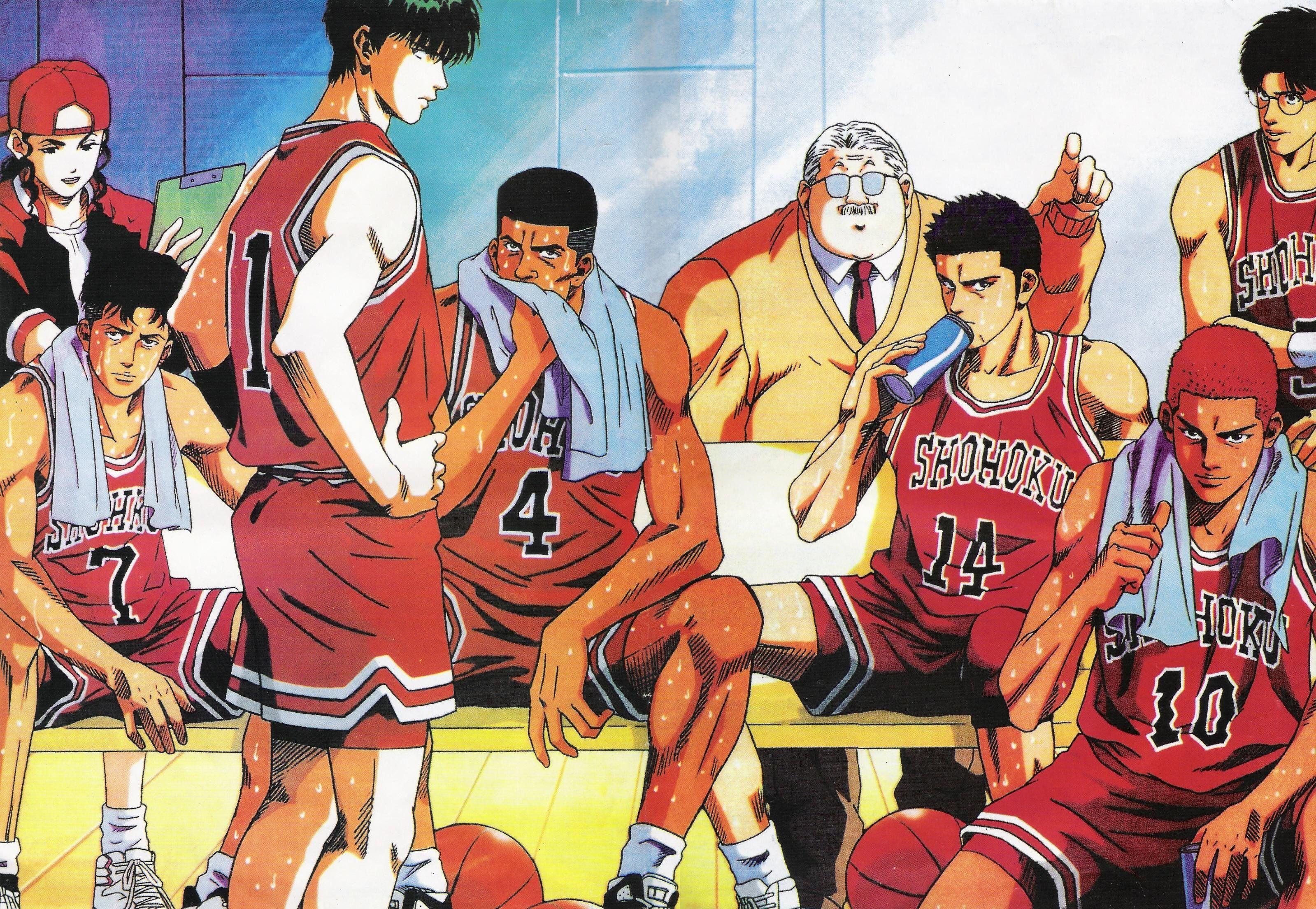 3198x2209 anime, Sports, Basketball, Group, Guys, Slam, Dunk, Series