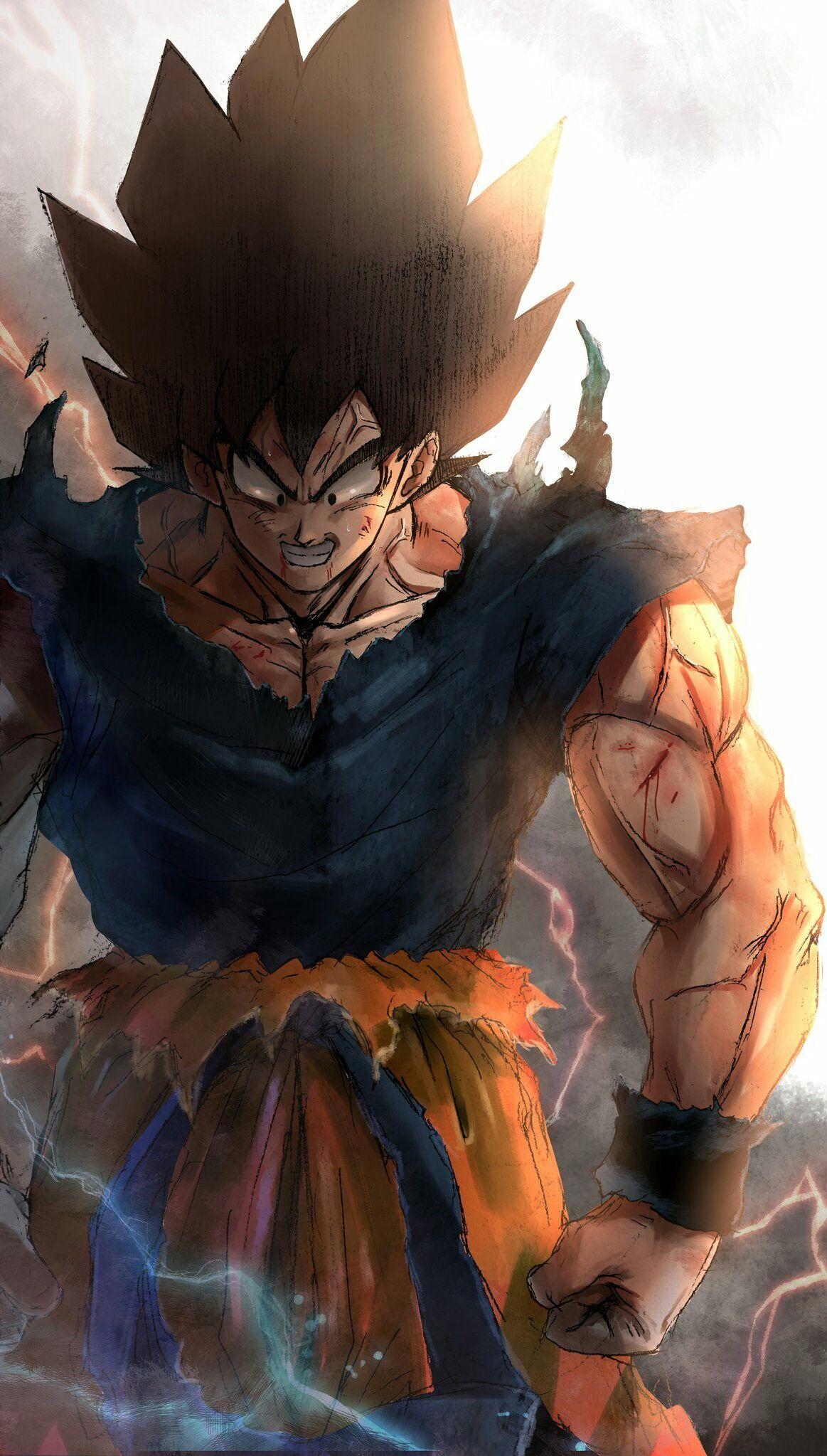 Wallpaper super saiyan, goku, anime, fan art desktop wallpaper, hd