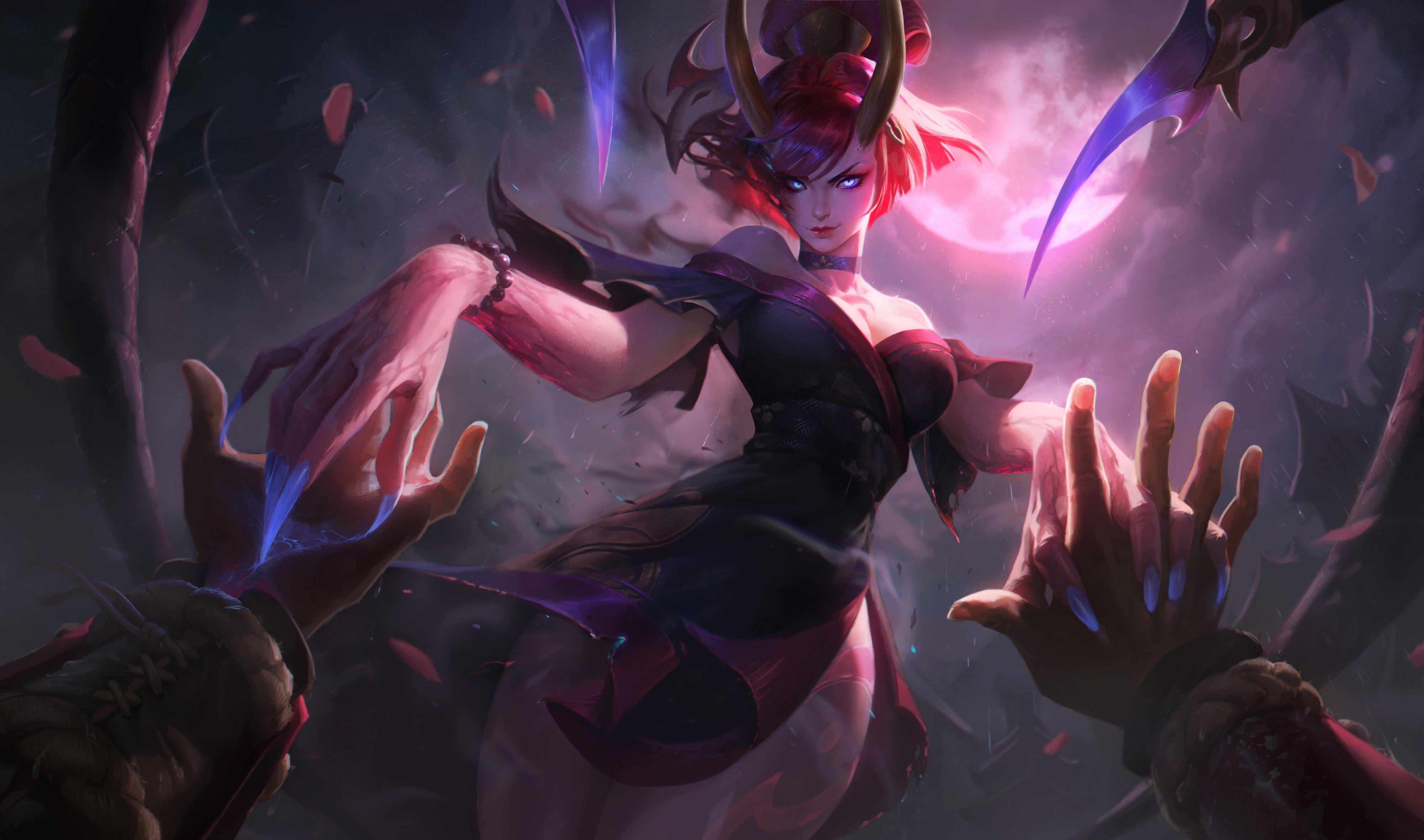 4000x2360 Blood Moon Evelynn. Wallpaper & Fan Arts. League Of Legends
