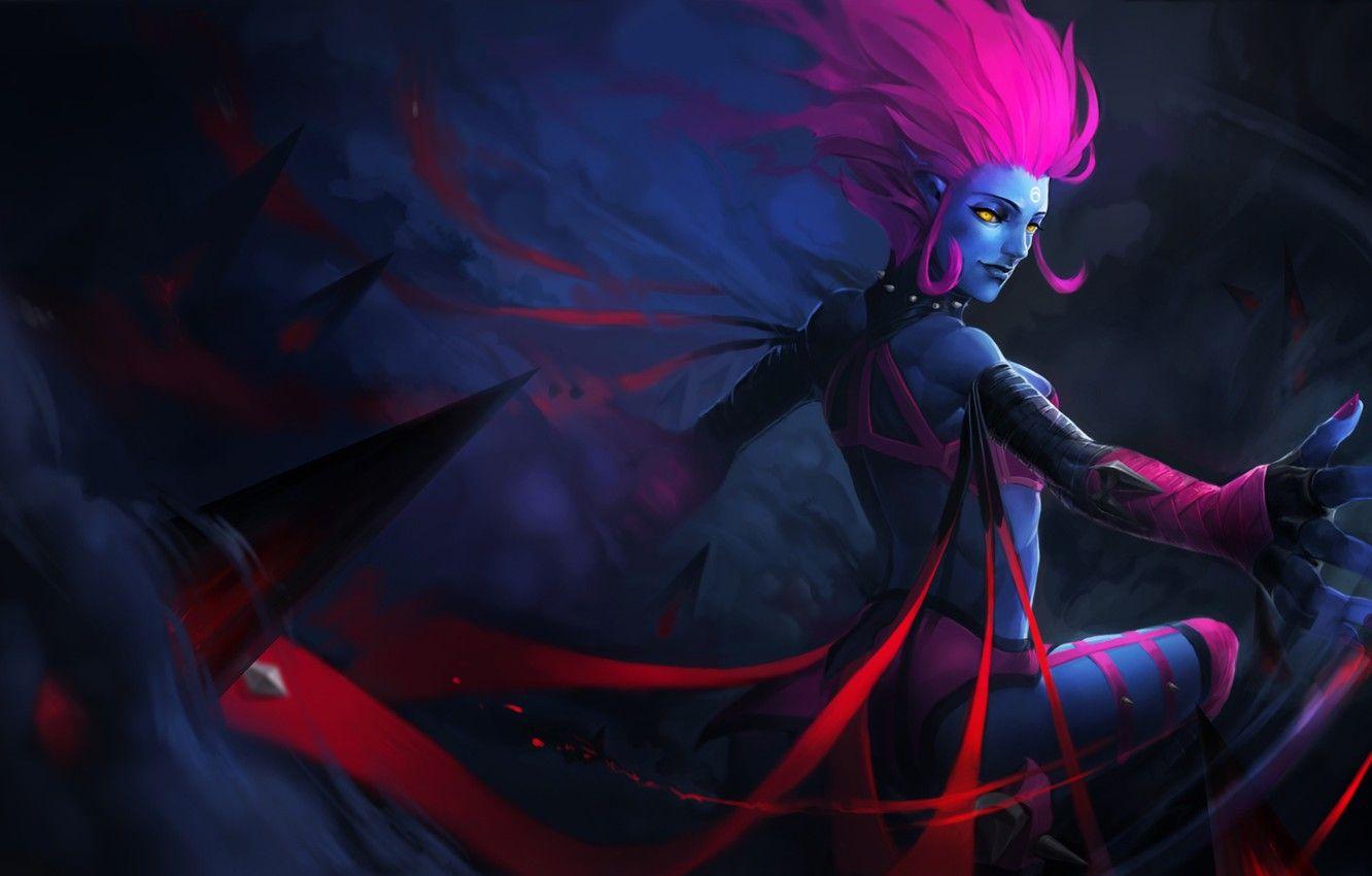 1332x850 Wallpaper magic, blood, killer, lol, League of Legends, evelynn