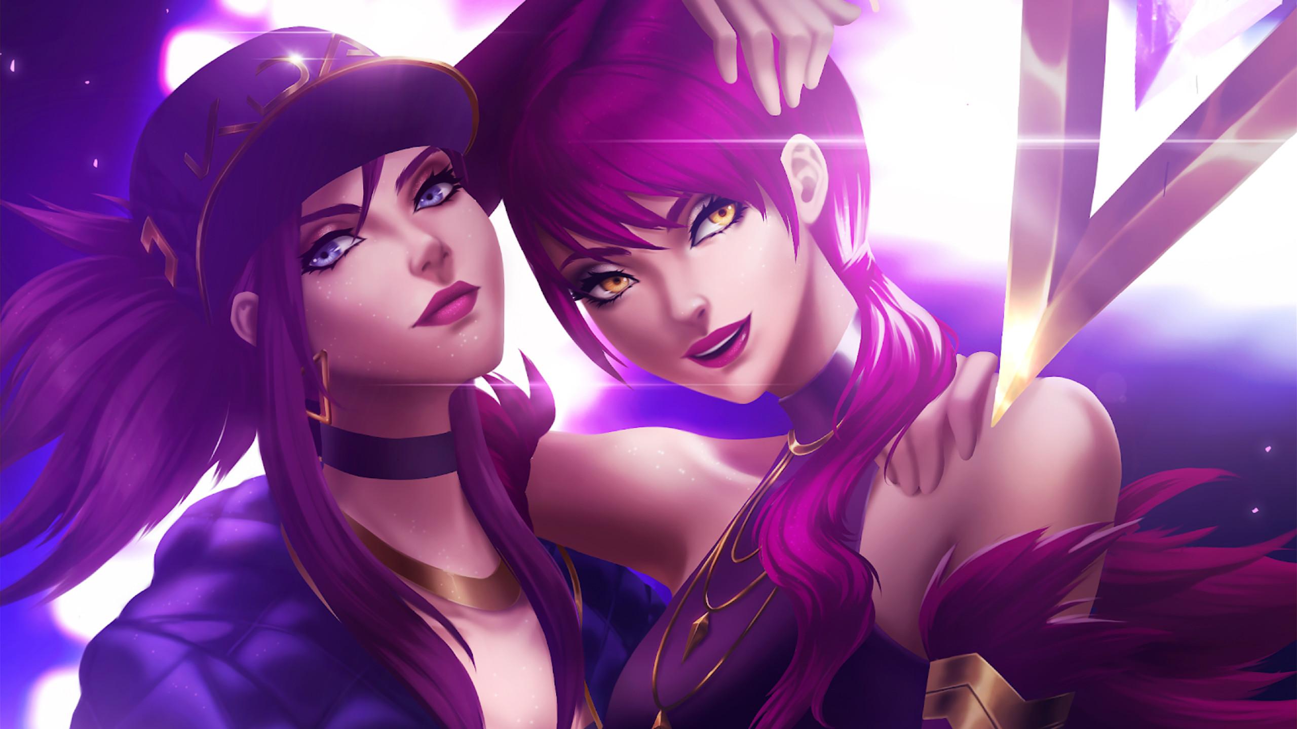 2560x1440 KDA Akali Evelynn Wallpaper
