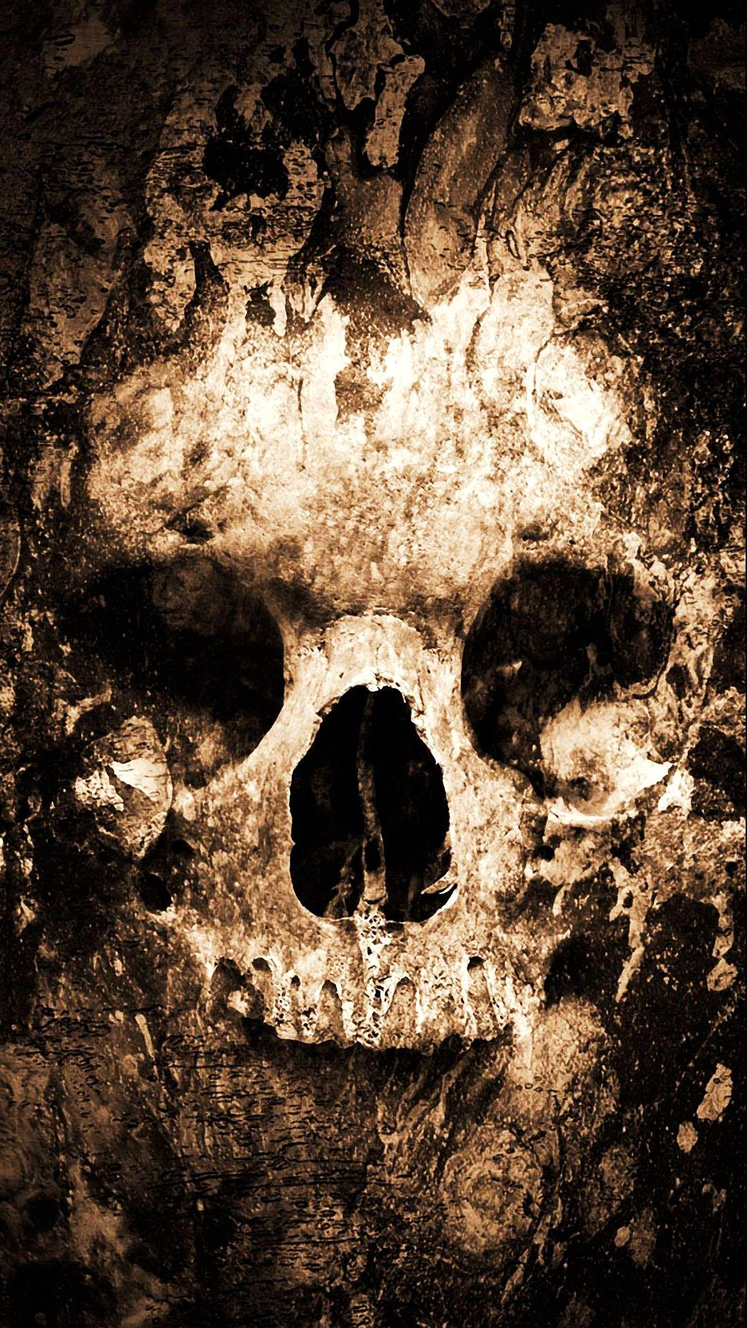 1080x1920 Zombie Skull iPhone Background